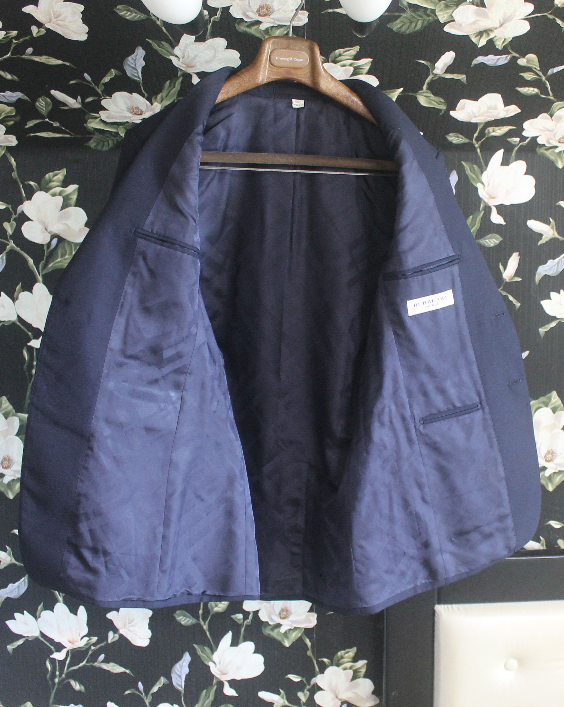 Burberry Burberry London Navy Wool Blazer Jacket Size 48R - 5 Thumbnail