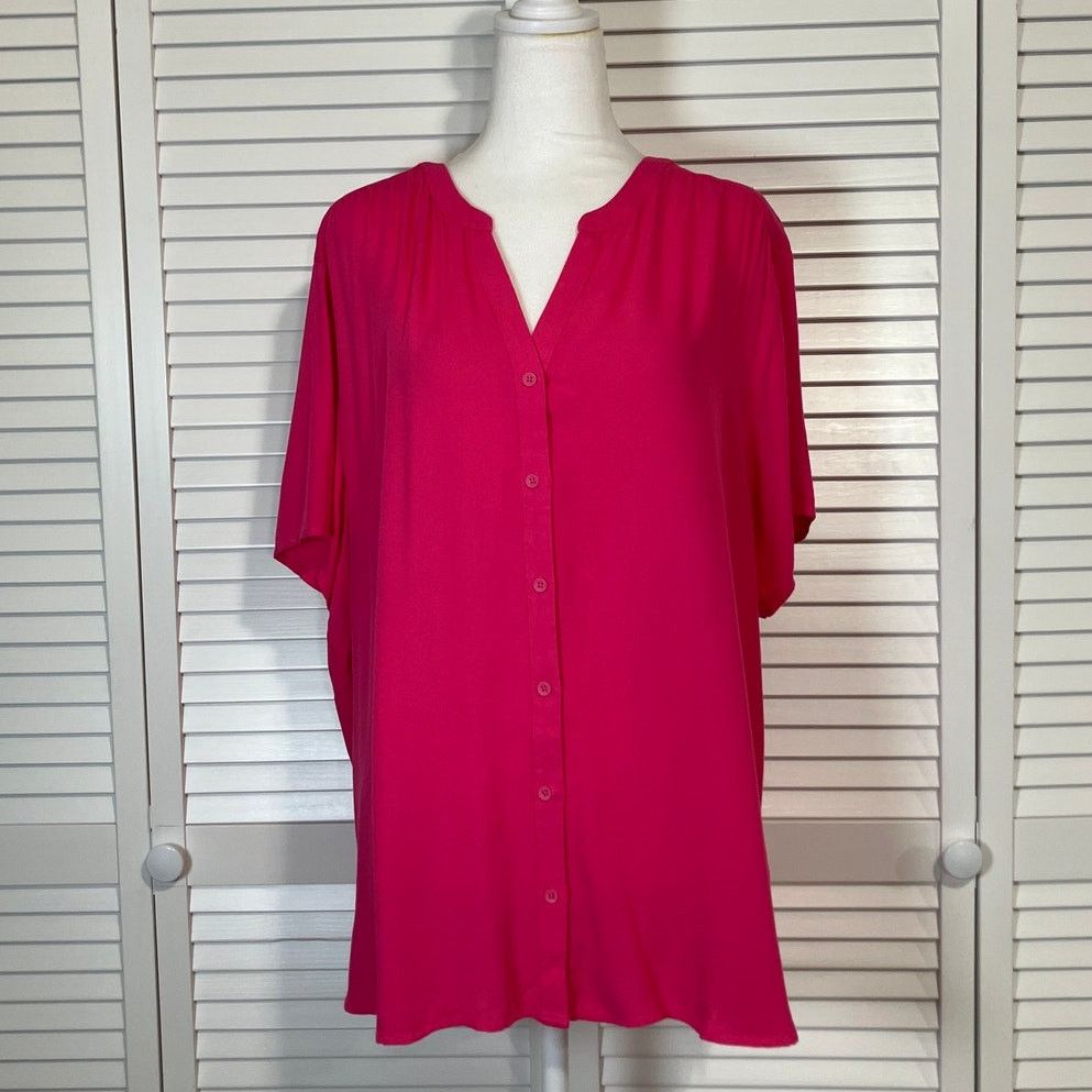 Other NWT Amazon Essentials Flowy Short Sleeve Women Tunic Top XXL Size XXL / US 16-18 / IT 52-54 - 1 Thumbnail