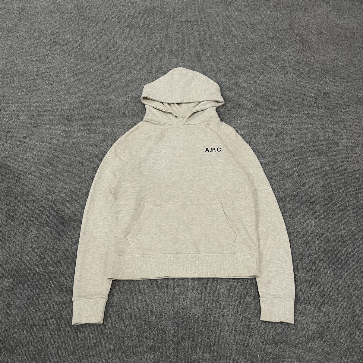 A.P.C. APC Cropped Pullover Hoodie Off White Small Logo Size US S / EU 44-46 / 1 - 1 Thumbnail