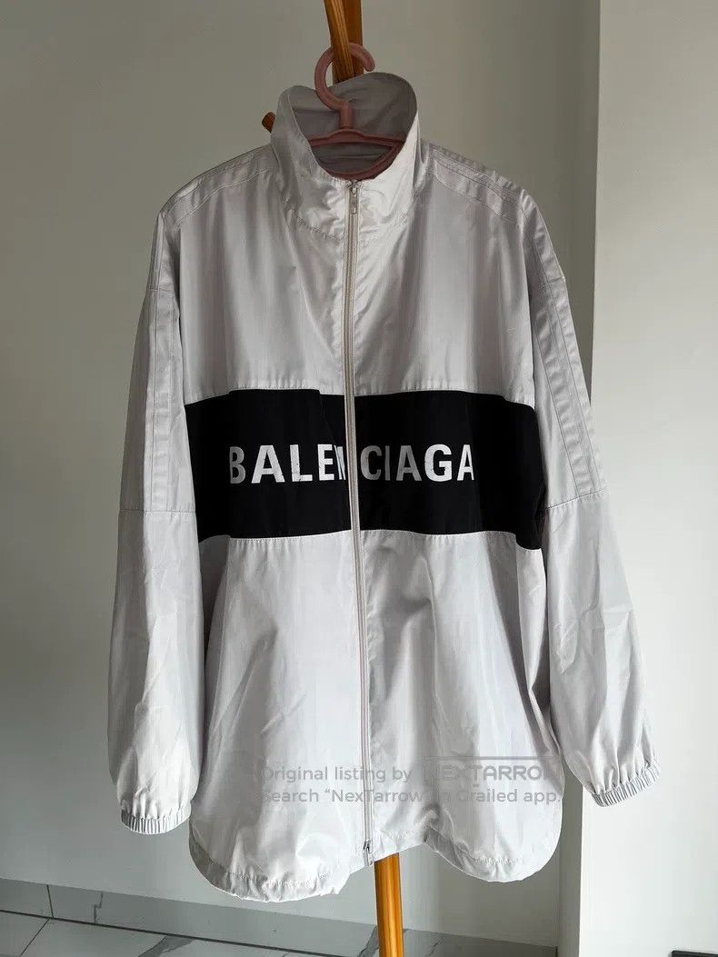 Balenciaga Balenciaga Gray White Sports Jacket Size US XXS / EU 40 - 1 Thumbnail