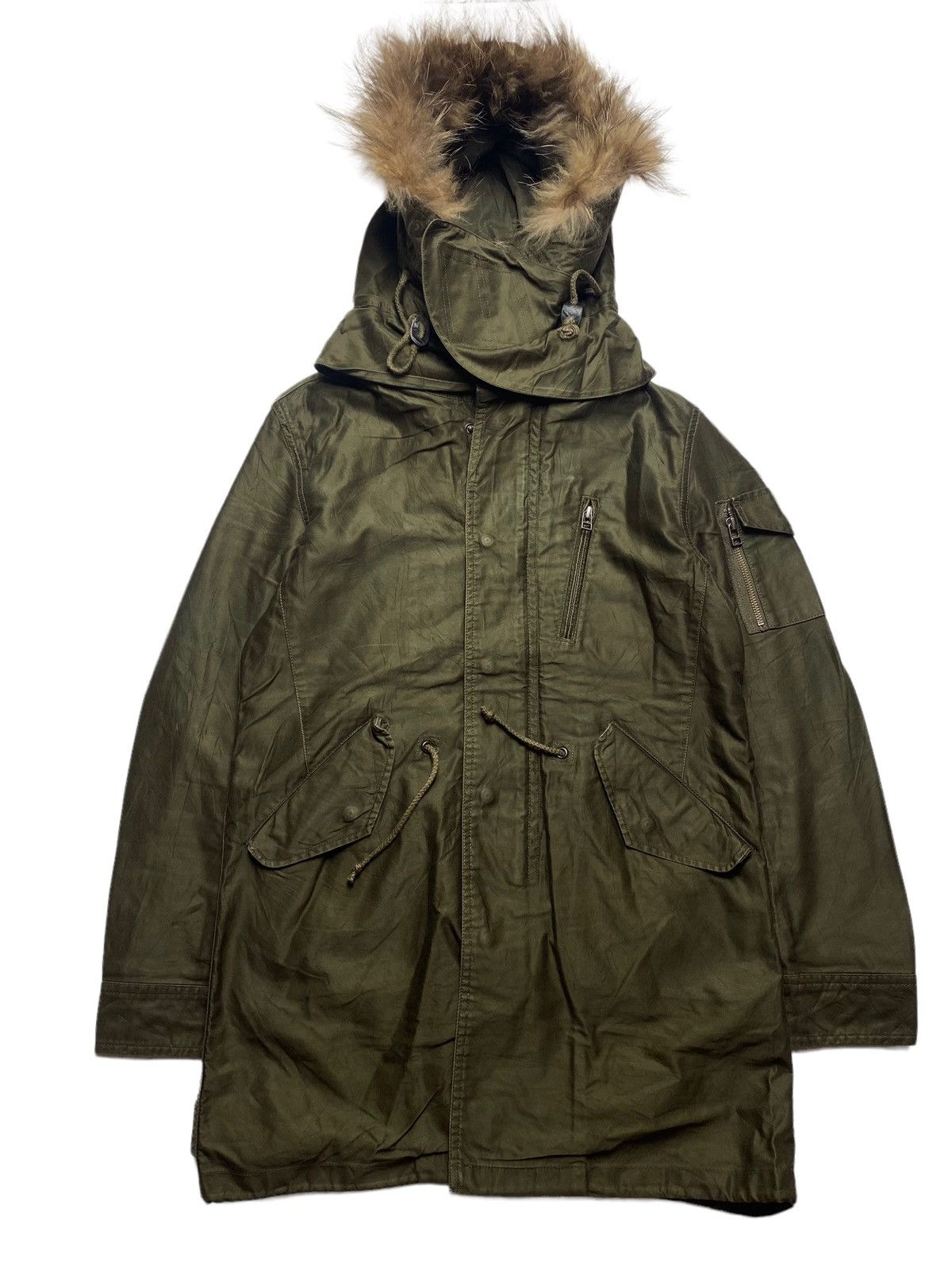 If Six Was Nine × Japanese Brand × Le Grande Bleu (L.G.B.) 2000s Union Station - Fur Raccoon Hoodie Cargo Jacket Size US M / EU 48-50 / 2 - 4 Thumbnail