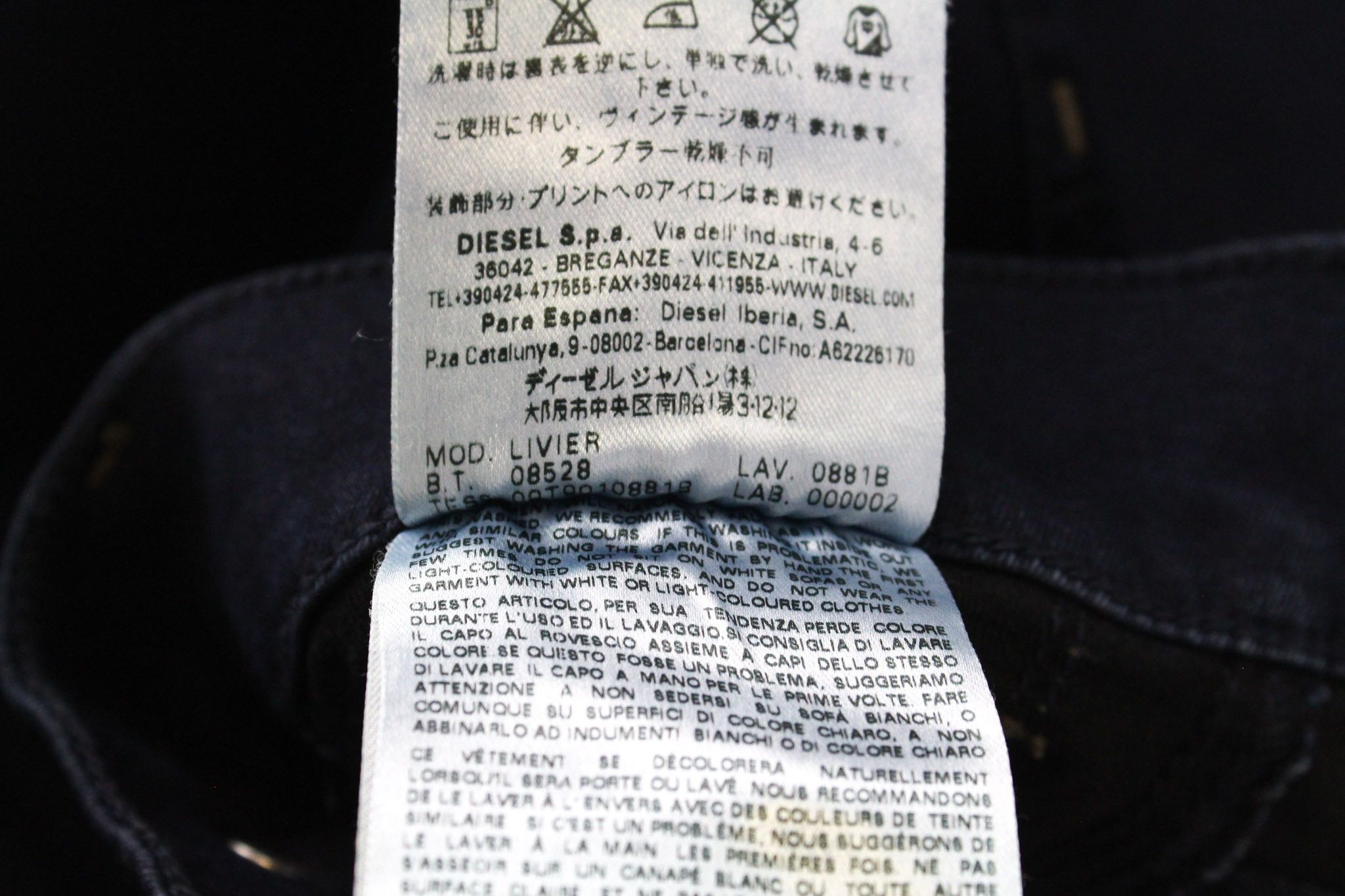Diesel LIVIER 0881B W23 Girls Blue Jegging Jeans 70063 Size 23" - 8 Thumbnail