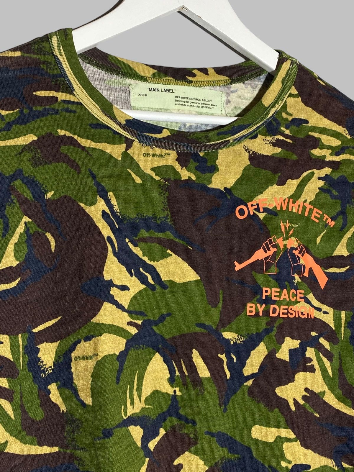 Off-White Off White Peace By Design Camouflage T-shirt Size US S / EU 44-46 / 1 - 4 Thumbnail