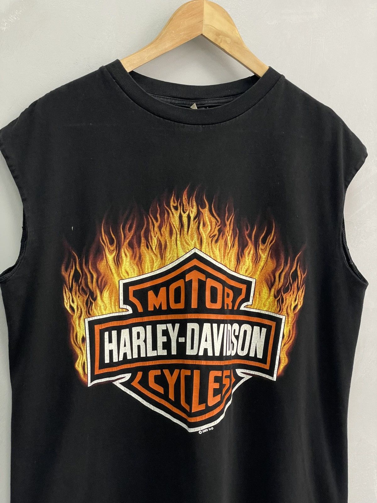 Harley Davidson Rare flames Harley davidson 3d emblem tank top t shirt 90s Size US M / EU 48-50 / 2 - 2 Thumbnail