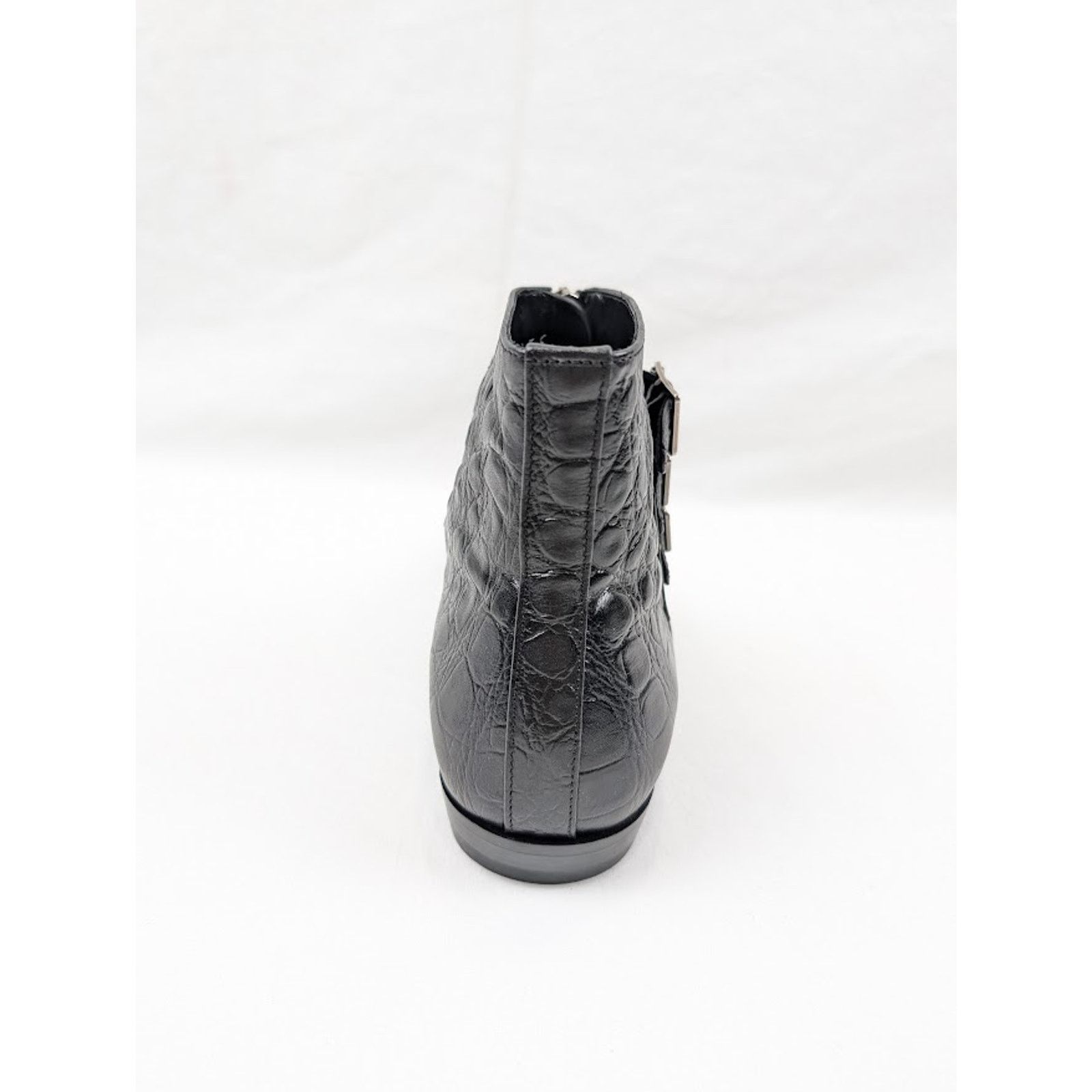 Saint Laurent Paris o1rshd1 Goth 15 Zip Buckle Boots Fake Cocco Yankee in Nero Size US 8.5 / EU 41-42 - 10 Thumbnail