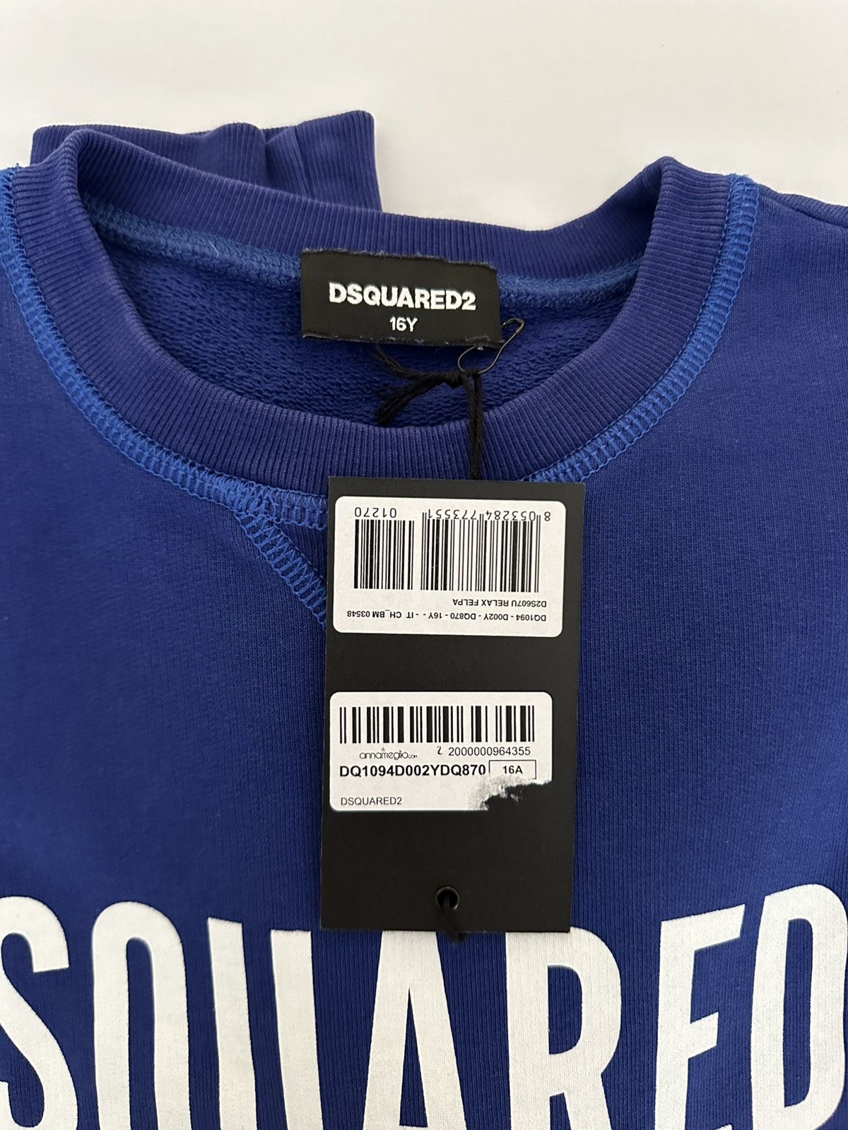 Dsquared2 “DSQUARED2 Ceresio 9 Milano Logo Sweatshirt- Blue - Size 16Y Size US XS / EU 42 / 0 - 3 Thumbnail