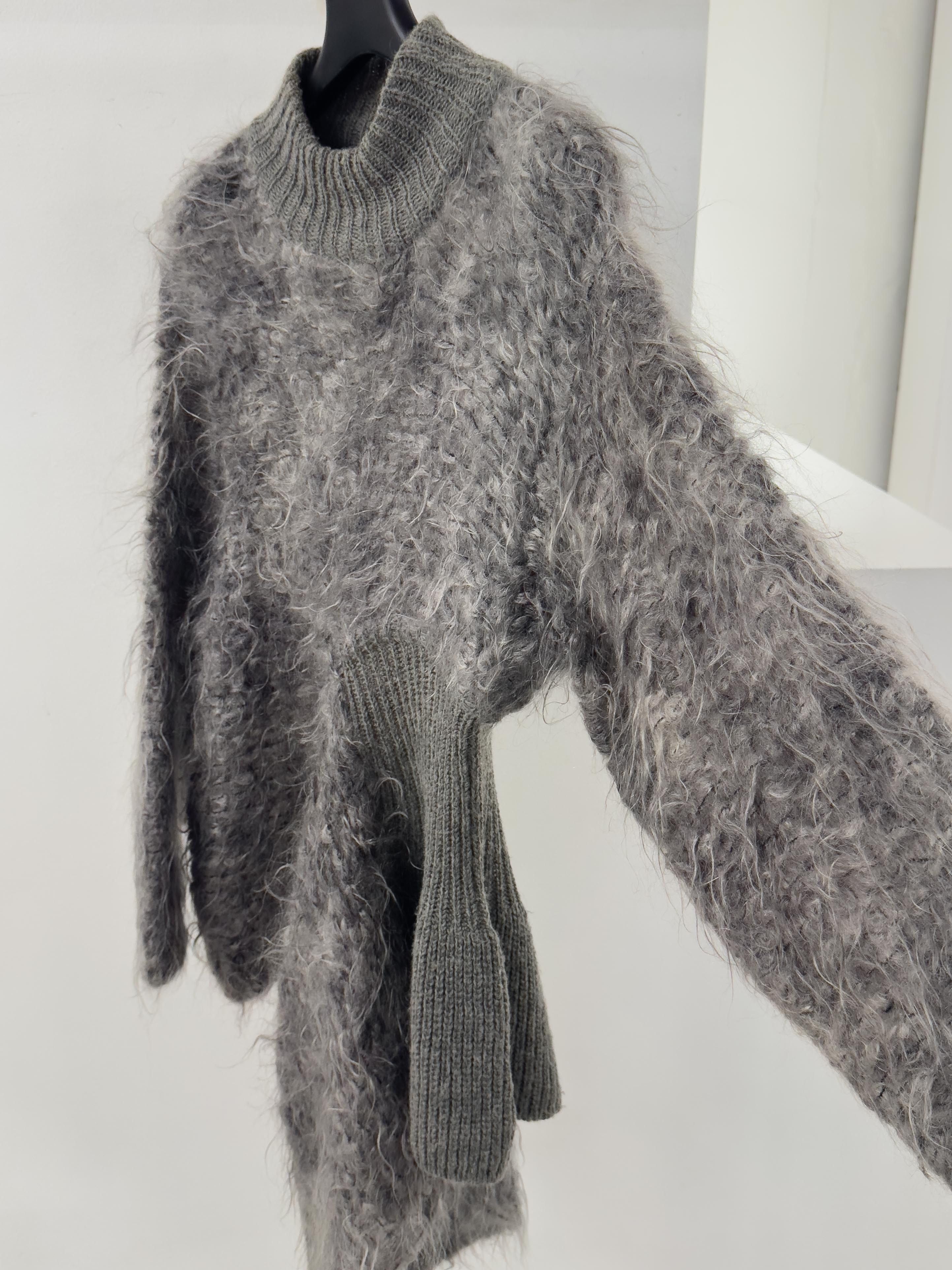 Issey Miyake 80s Issey Miyake Asymmetric Mohair Texture Sweater Size M / US 6-8 / IT 42-44 - 6 Thumbnail