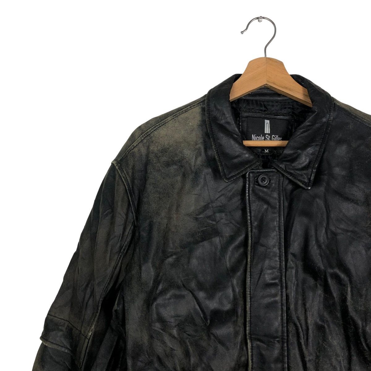 Japanese Brand 🔥90’s Vintage Leather Biker Jacket Nicole Issey Miyake Size US M / EU 48-50 / 2 - 3 Thumbnail
