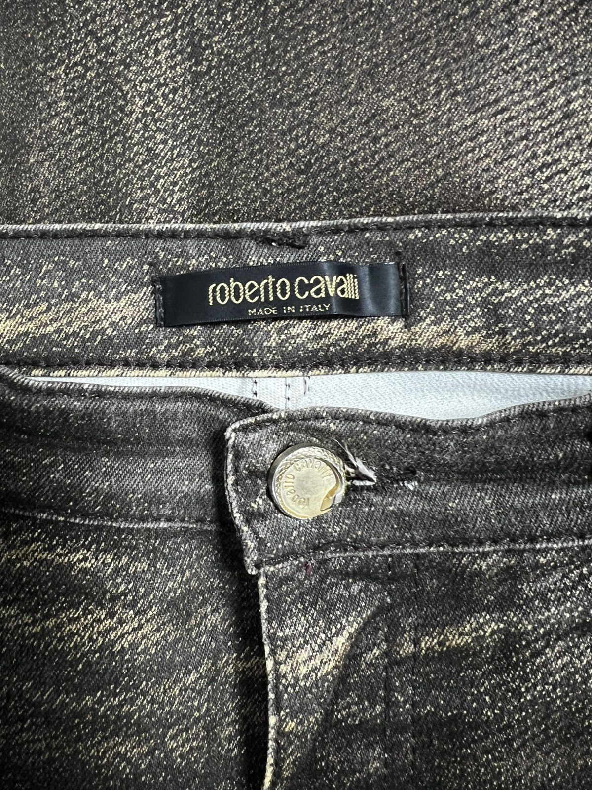 Roberto Cavalli Roberto cavalli flare jeans pants M eco leather Size 29" - 3 Thumbnail