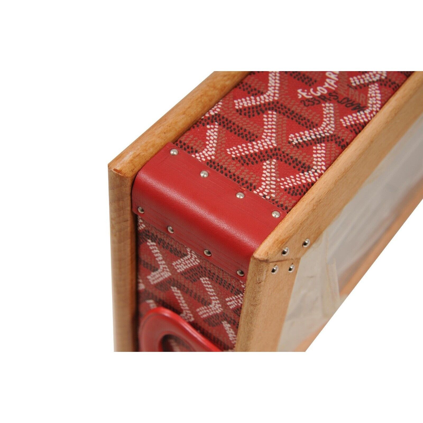 Goyard Red Edmond Double Dog Cat Bowl Hard Sided Trunk Size ONE SIZE - 11 Thumbnail
