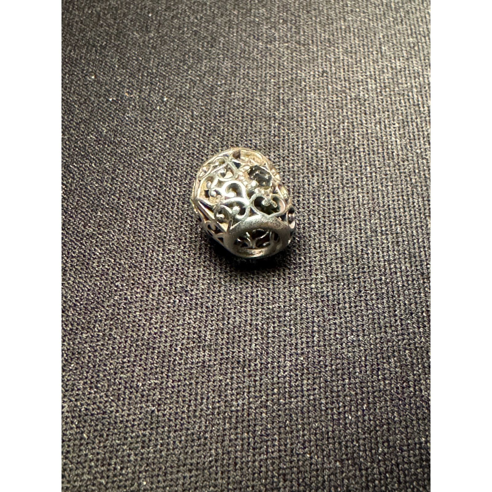 pandora 925 Sterling ALE Pandora Heart Charm 2 Crystals Size ONE SIZE - 5 Thumbnail