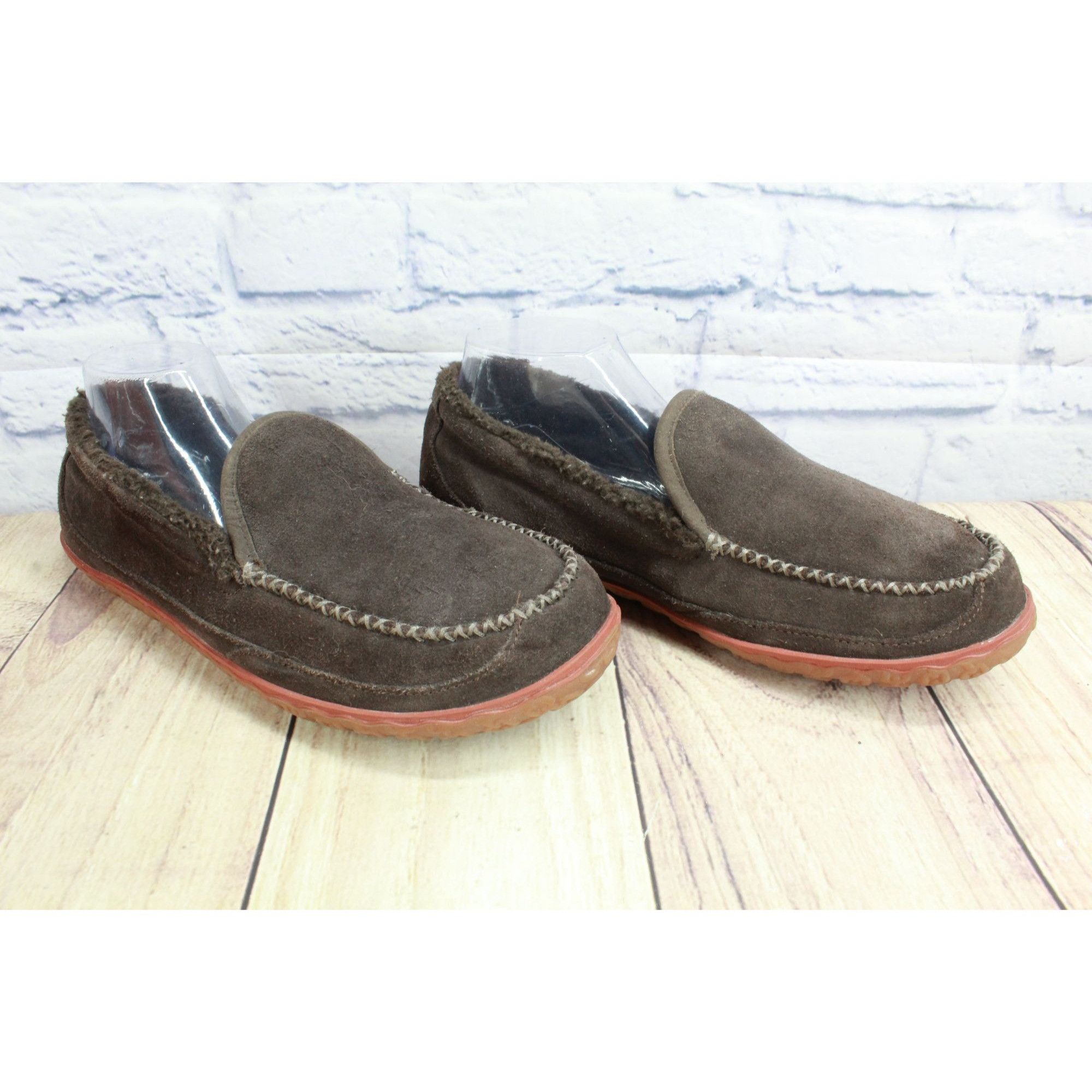 L.L. Bean LL Bean Brown Suede Water Resistant Slippers Men's 10 M Size US 10 / EU 43 - 3 Thumbnail