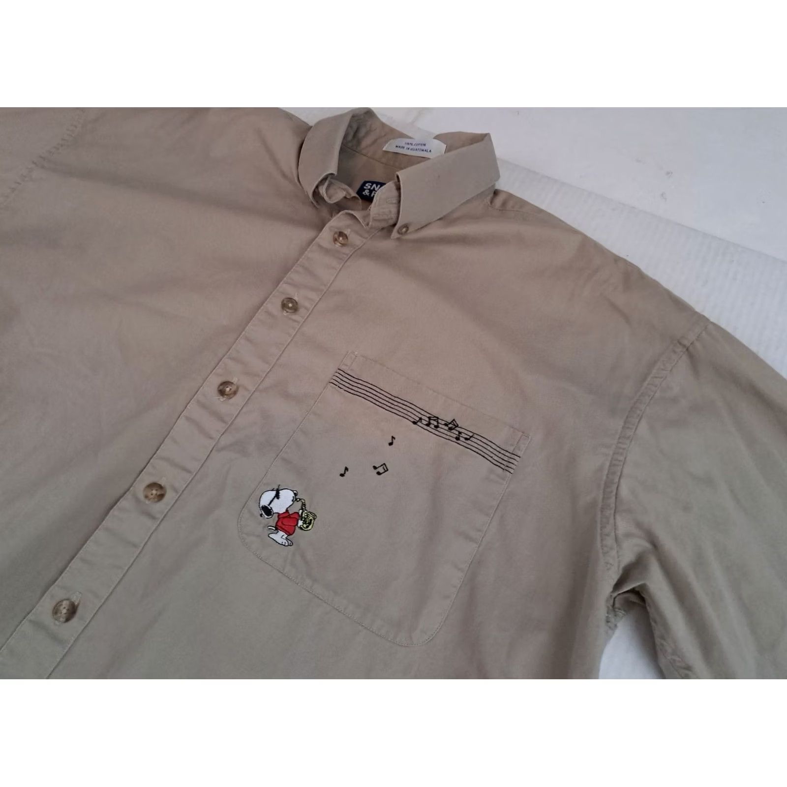 Vintage User: Original Title: Vintage Snoopy Saxaphone Playing Jazz Music Full Button Polo Shirt sz 16 1/2 Size US XL / EU 56 / 4 - 3 Thumbnail