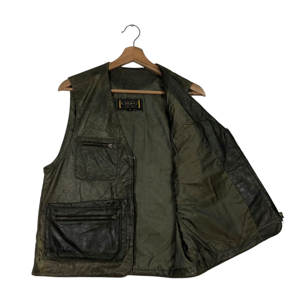 Genuine Leather 🔥VINTAGE GENUINE LEATHER BIKER JACKET DEWN ISSEY MIYAKE Size US M / EU 48-50 / 2 - 13 Thumbnail
