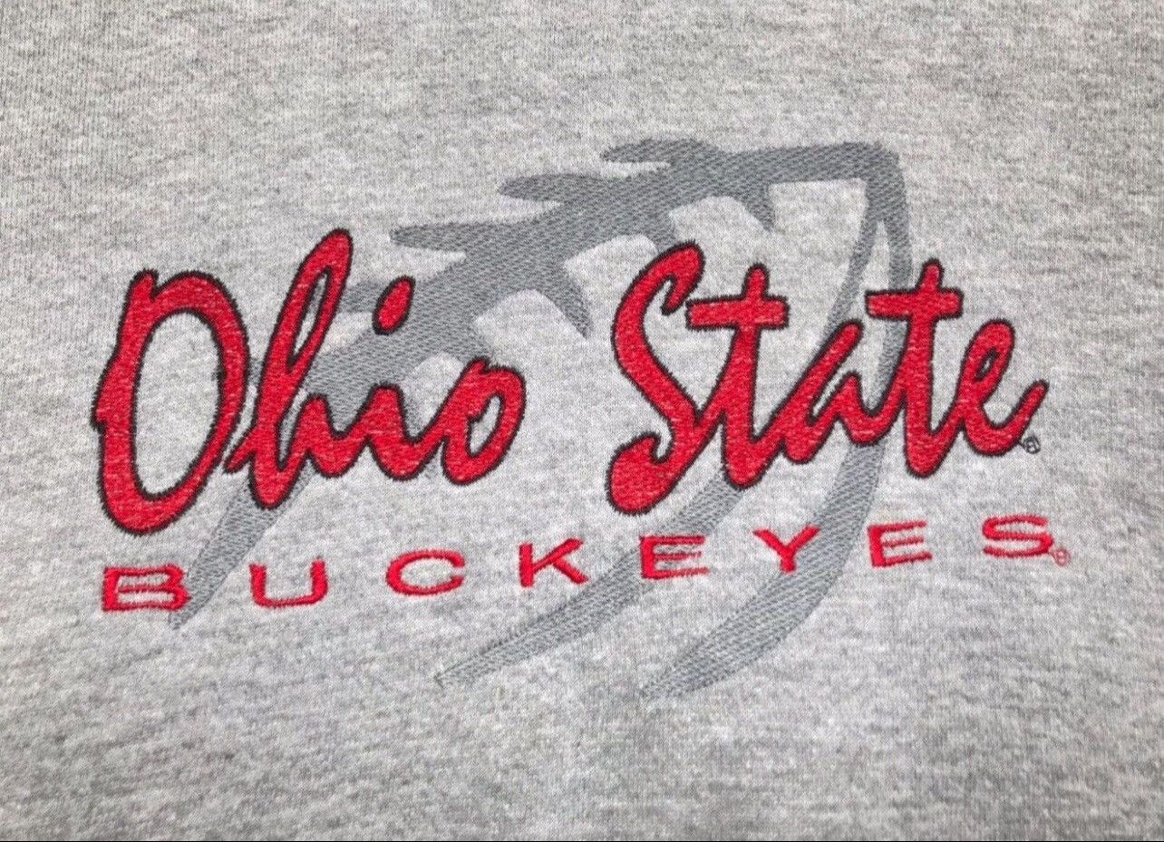 Vintage Vintage 90s Ohio State Embroidered Spellout Sweatshirt Size US L / EU 52-54 / 3 - 4 Thumbnail