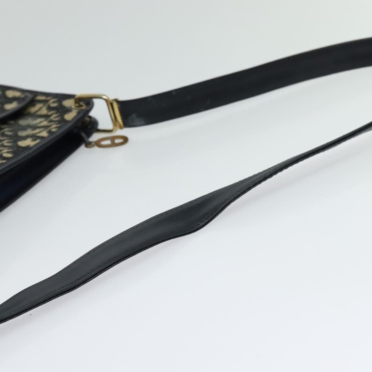 Dior DIOR Trotter Canvas Shoulder Bag Navy Gold Size ONE SIZE - 7 Thumbnail