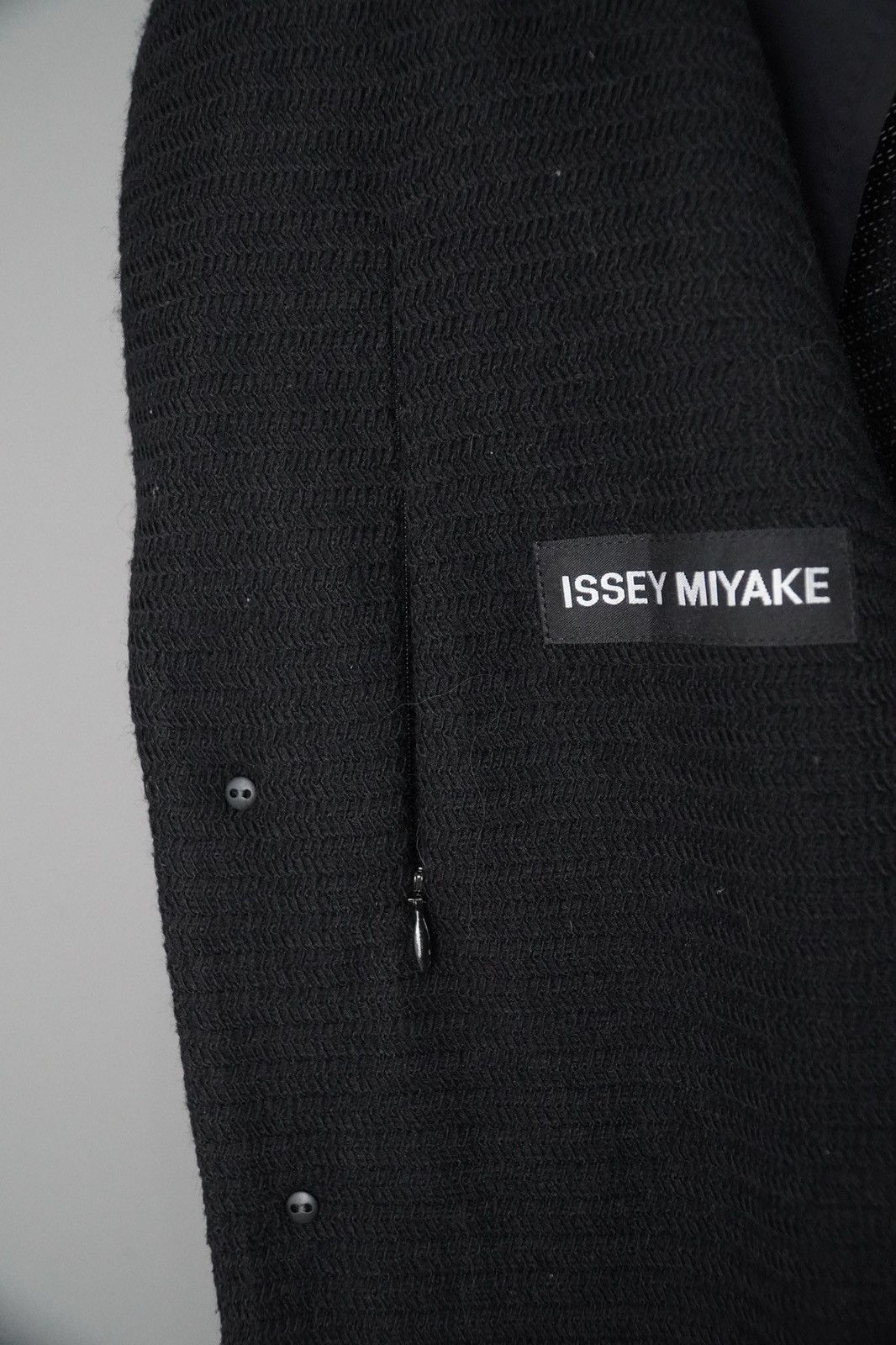 Issey Miyake Issey Miyake - Tailored Knit Blazer - Mixed Fabric in Black Size 42S - 9 Thumbnail