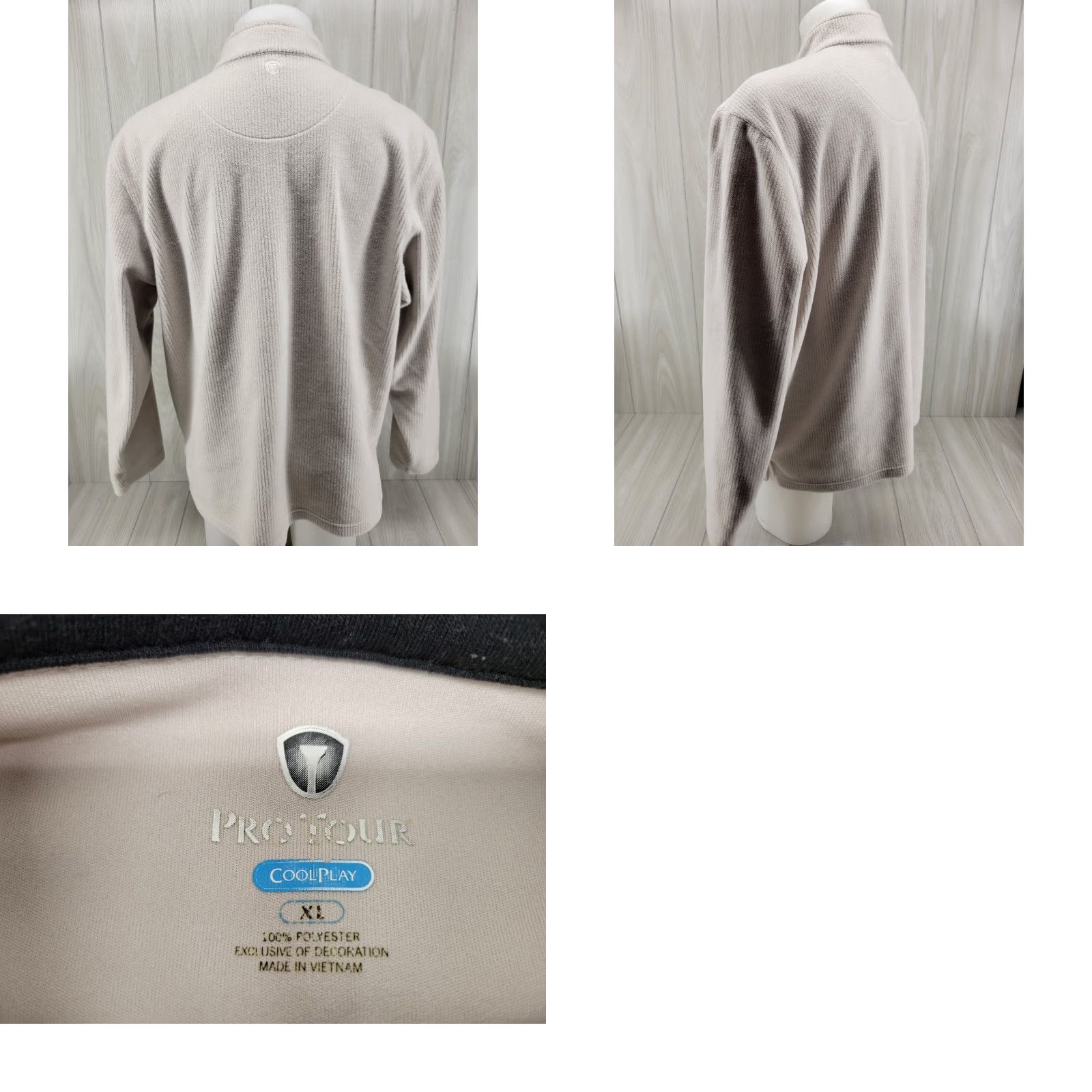Vintage VINTAGE Pro Tour Golf 1/4 Zip Pullover Fleece Men’s XL Khaki Size US XL / EU 56 / 4 - 8 Thumbnail