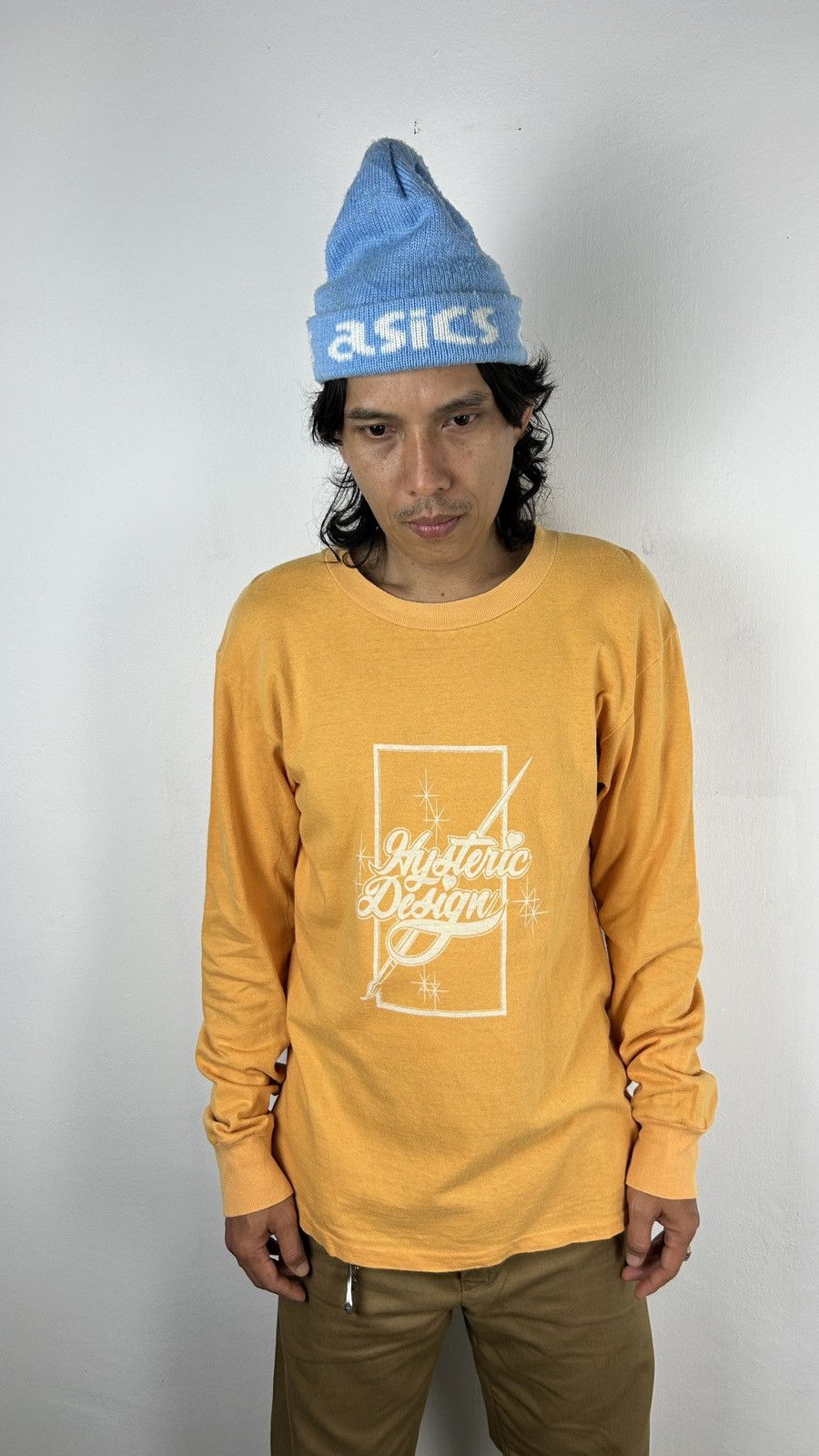 Asics × Japanese Brand × Vintage 1990s Asics - Blue Cyan Beanie Size ONE SIZE - 3 Thumbnail