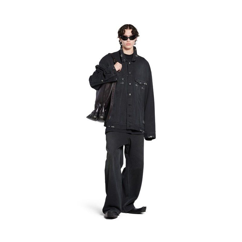 Balenciaga o1bcso1str1125 Pierced Jacket in Black Size US M / EU 48-50 / 2 - 3 Thumbnail