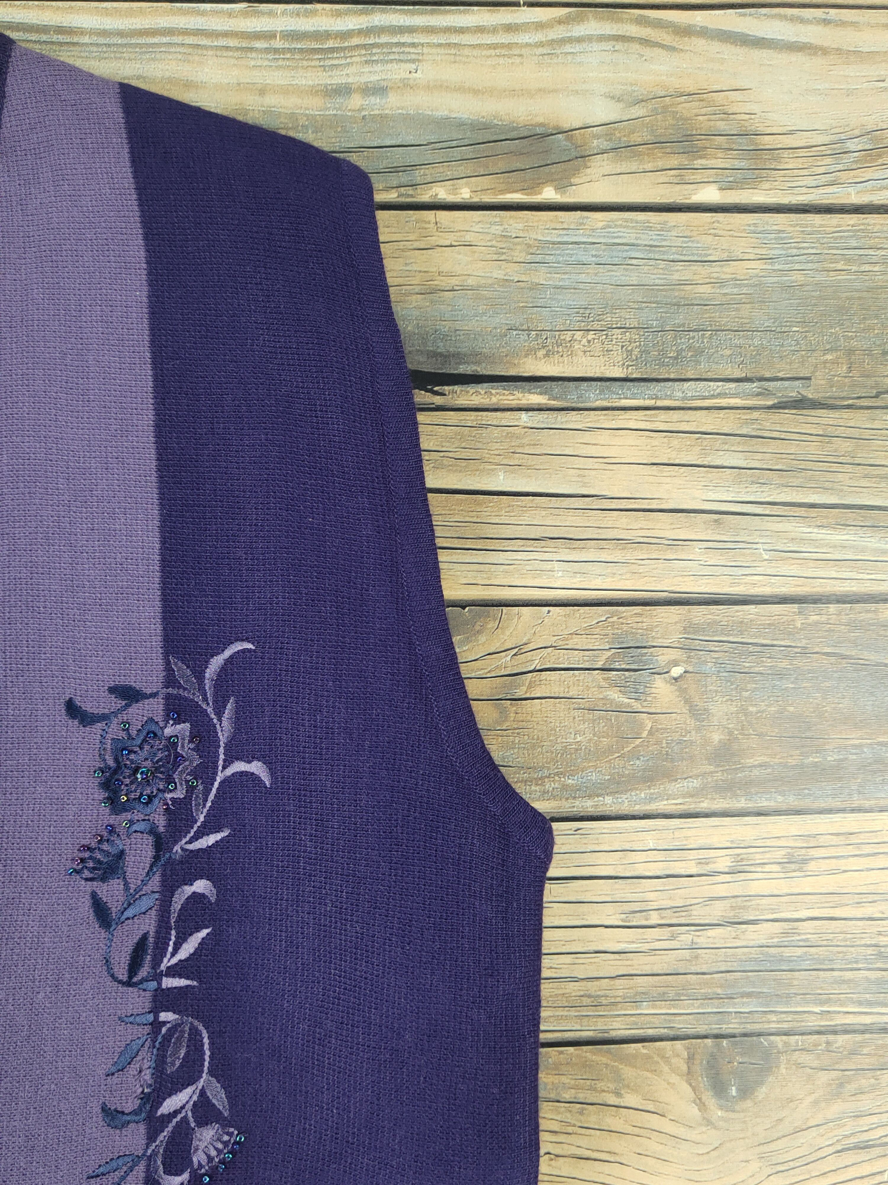 Homespun Knitwear Hgsa-bun Purple vintage Knitwear Vests #W1519 Size M / US 6-8 / IT 42-44 - 7 Thumbnail