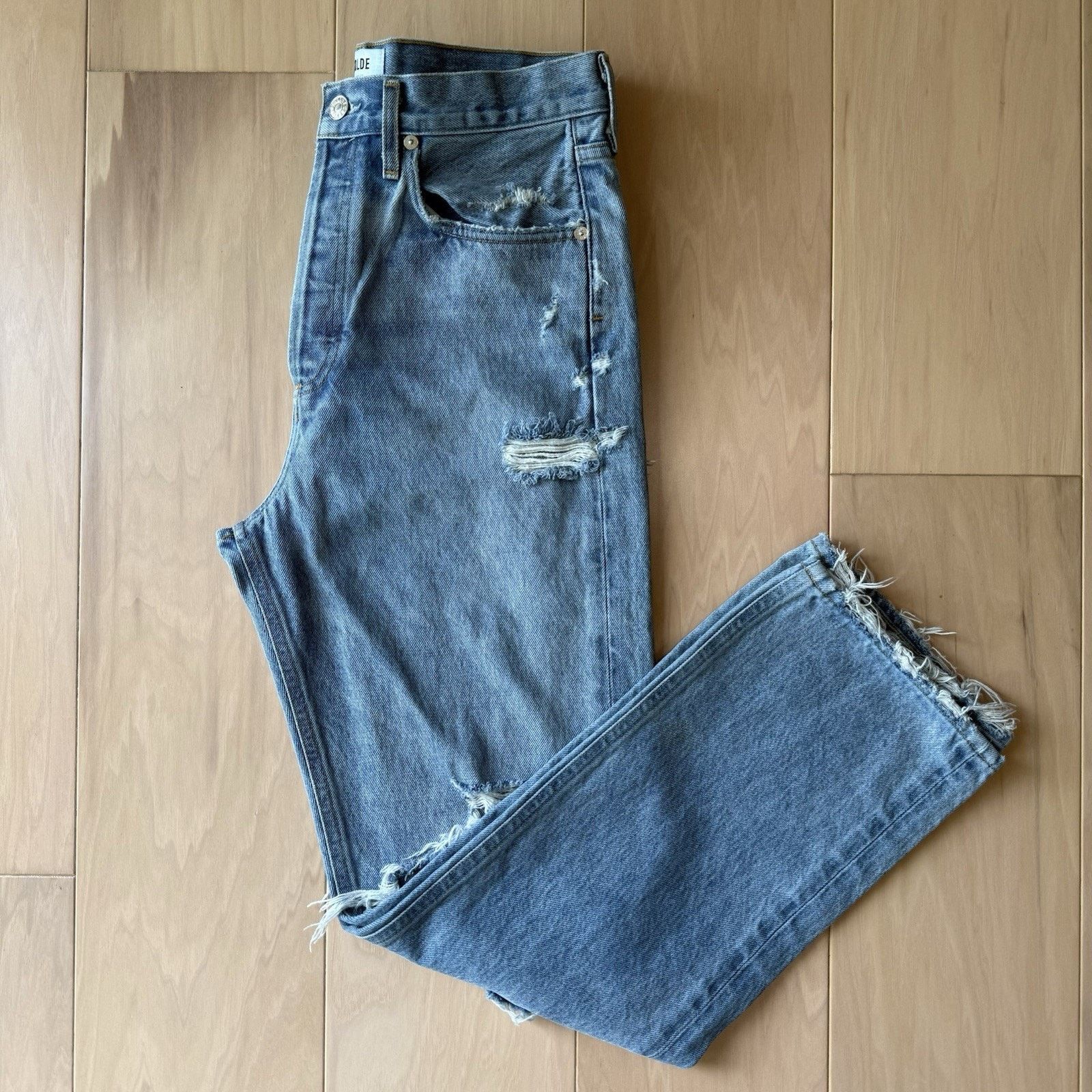 Agolde Agolde 90s Pinch Waist Jeans 29 Blue Medium Wash High Rise Size 29" - 2 Thumbnail