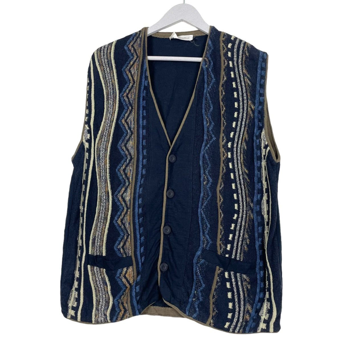 Other × Vintage 💥80s BURANA DUE KNIT VEST COOGI STYLE Size US L / EU 52-54 / 3 - 2 Thumbnail