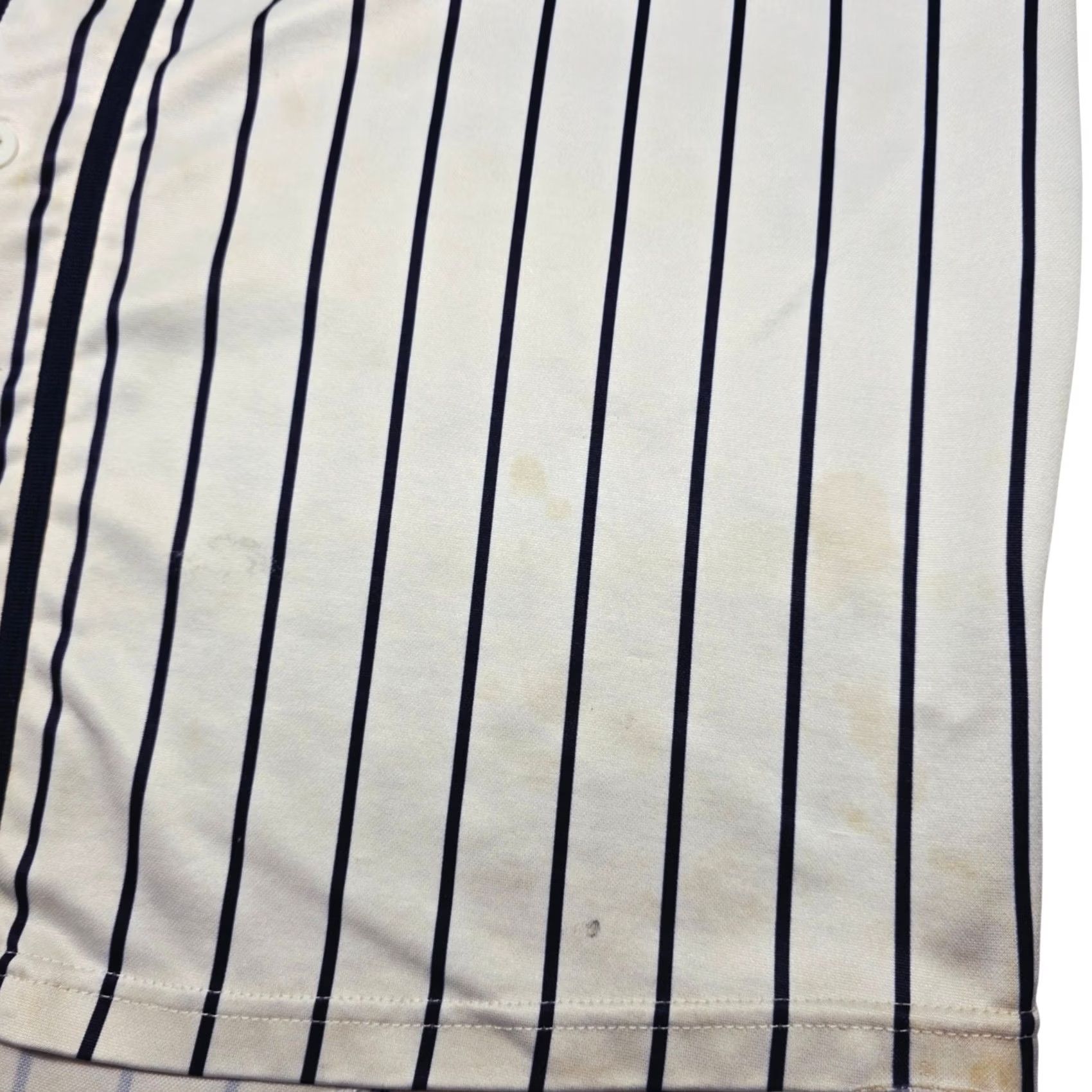 Vintage VINTAGE Renegade New York Pinstripe Baseball Jersey Shirt Y2k Mens 2XL Stained Distressed 90s Jersey Shirt Mens Women? Size US XXL / EU 58 / 5 - 5 Thumbnail