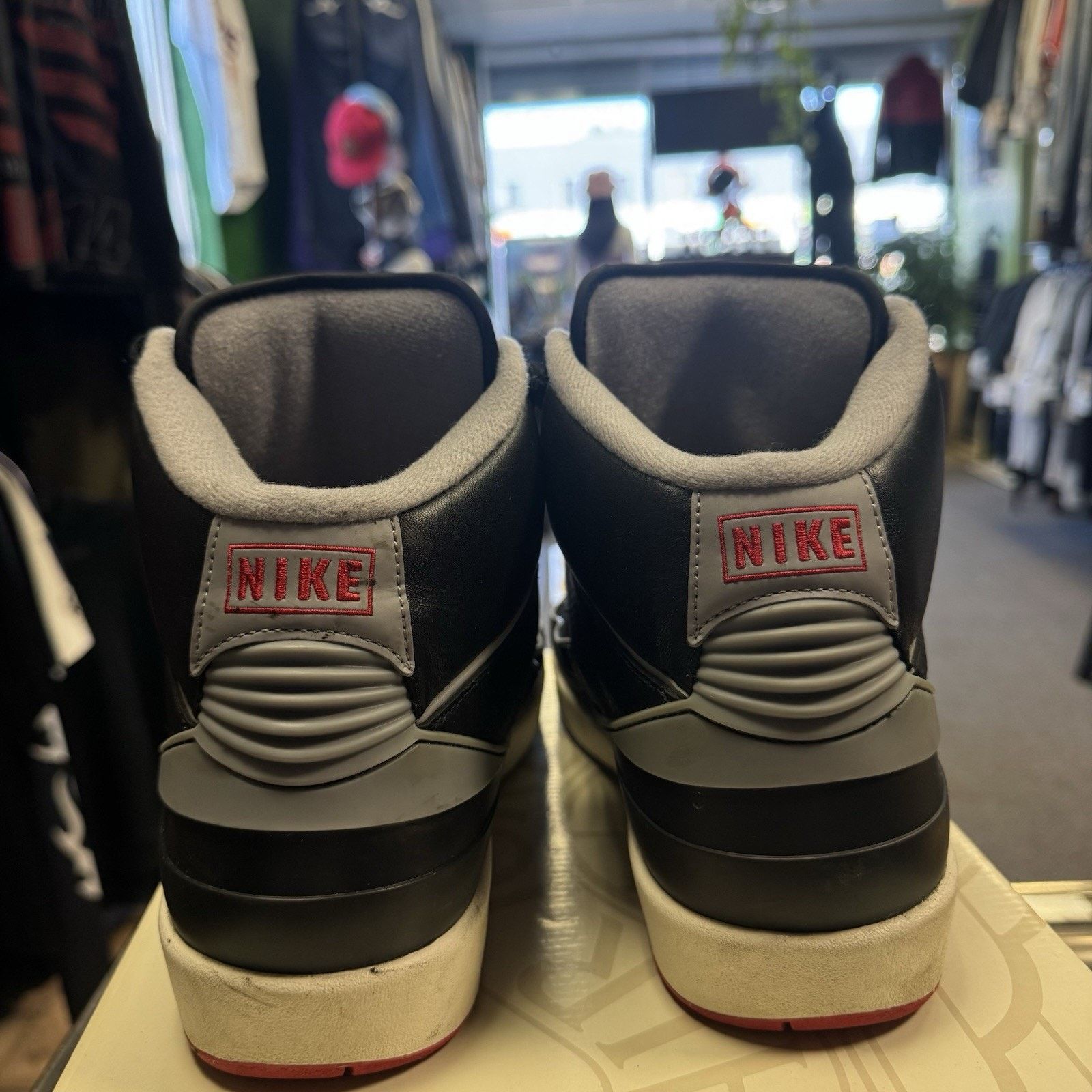 Jordan Brand Size 11-Air Jordan 2 Retro Sneakers Black Cement Gray Red Size US 11 / EU 44 - 5 Thumbnail