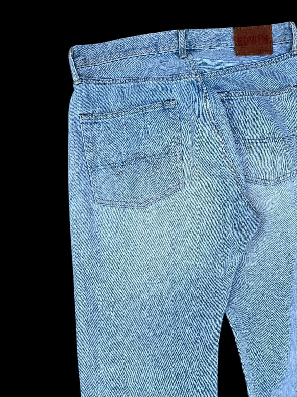 Edwin 2000s Edwin 505 Distressed Aging Mud Denim Selvedge Jeans Size US 32 / EU 48 - 16 Thumbnail