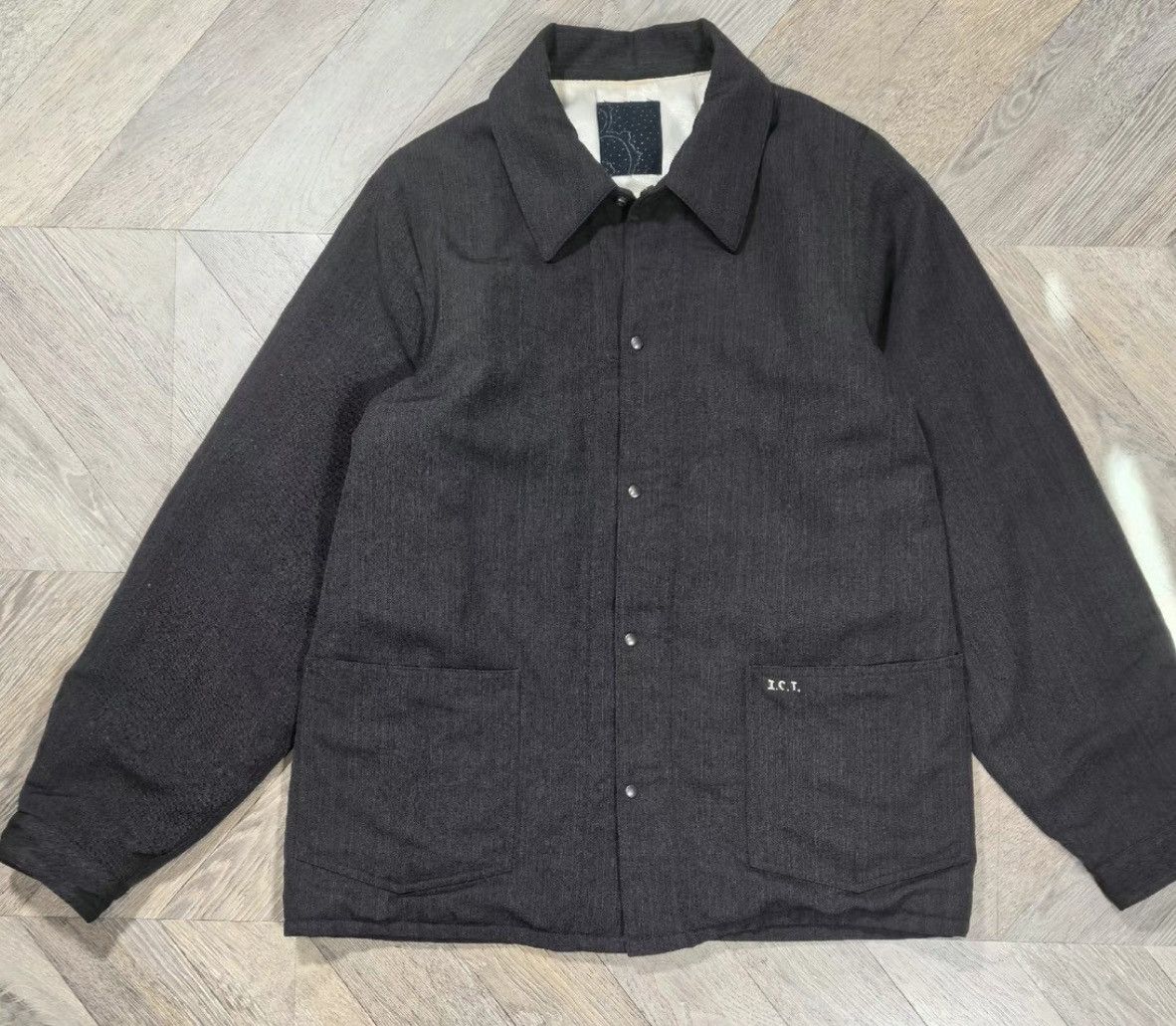 image of Visvim 19Ss Ict Section Gang Coverall Herringbone Wool Coach in Black, Men's (Size Small)