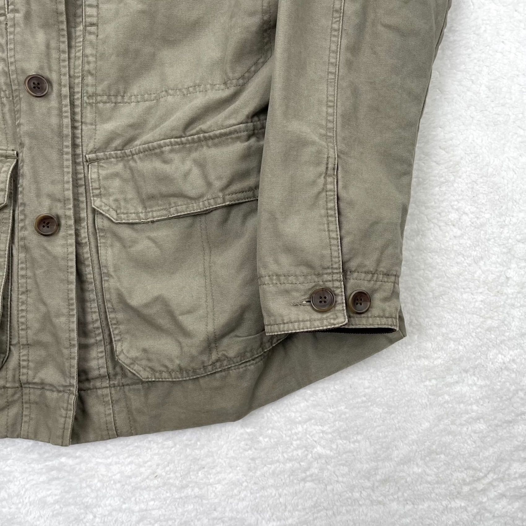 Vintage VTG Cabela's Jacket Mens Large Green Military Chore Work Barn Pockets Button Down Size US L / EU 52-54 / 3 - 2 Thumbnail