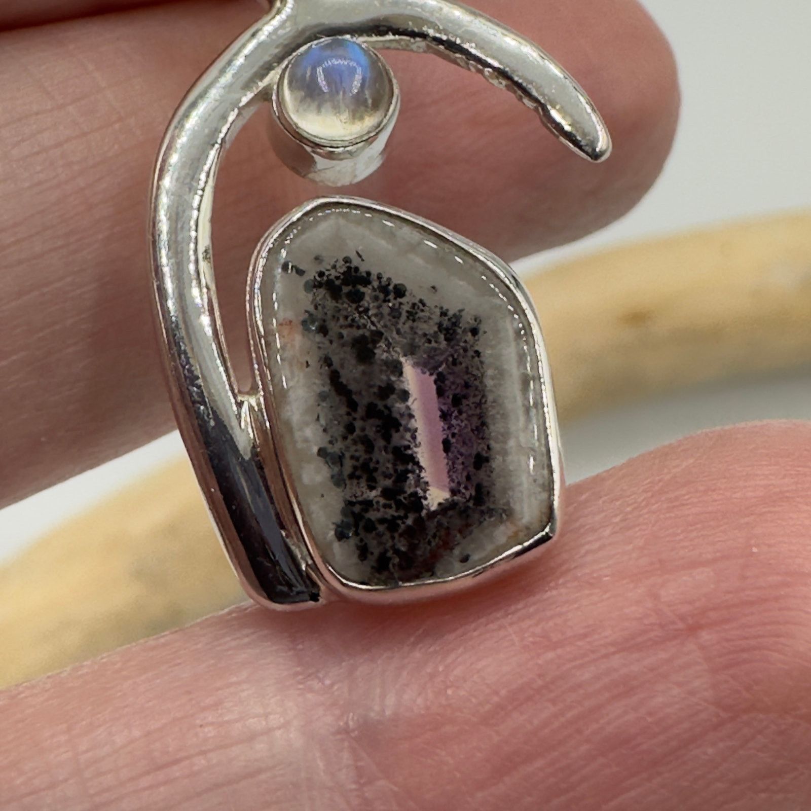 The Unbranded Brand Super Amethyst & Moonstone Sterling Silver Pendant Size ONE SIZE - 8 Thumbnail