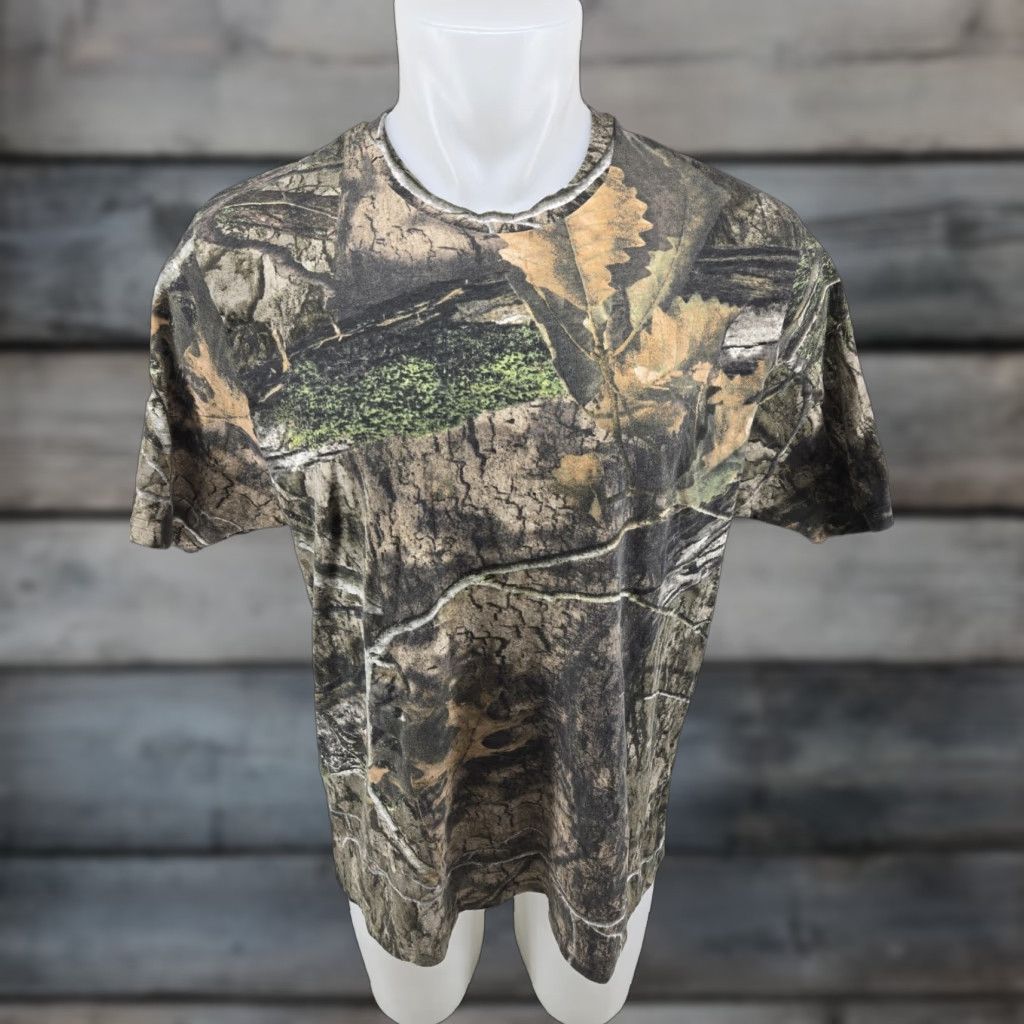 Vintage VINTAGE Mossy Oak Scent Control Short Sleeve Crew Neck Mens Shirt Camo Large T Shirt Size US L / EU 52-54 / 3 - 1 Thumbnail