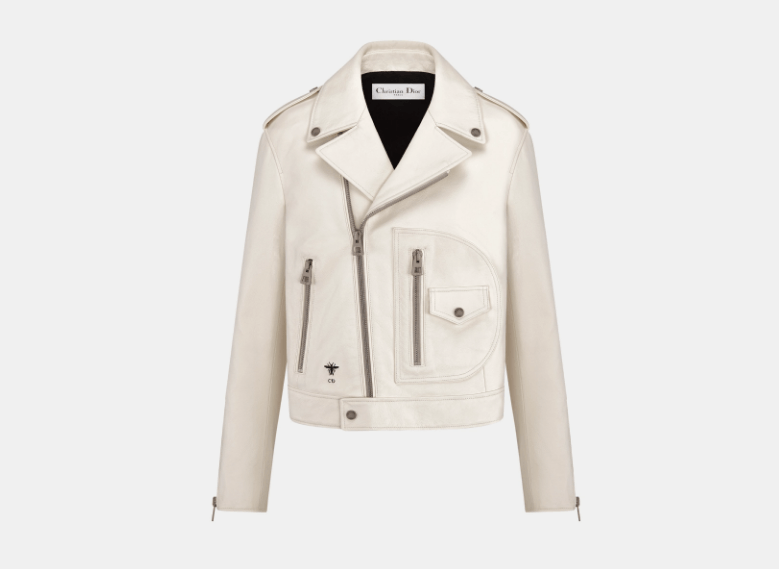 Dior o1w1db10326 525P02 Biker Jacket in Ecru Size XL / US 12-14 / IT 48-50 - 1 Thumbnail