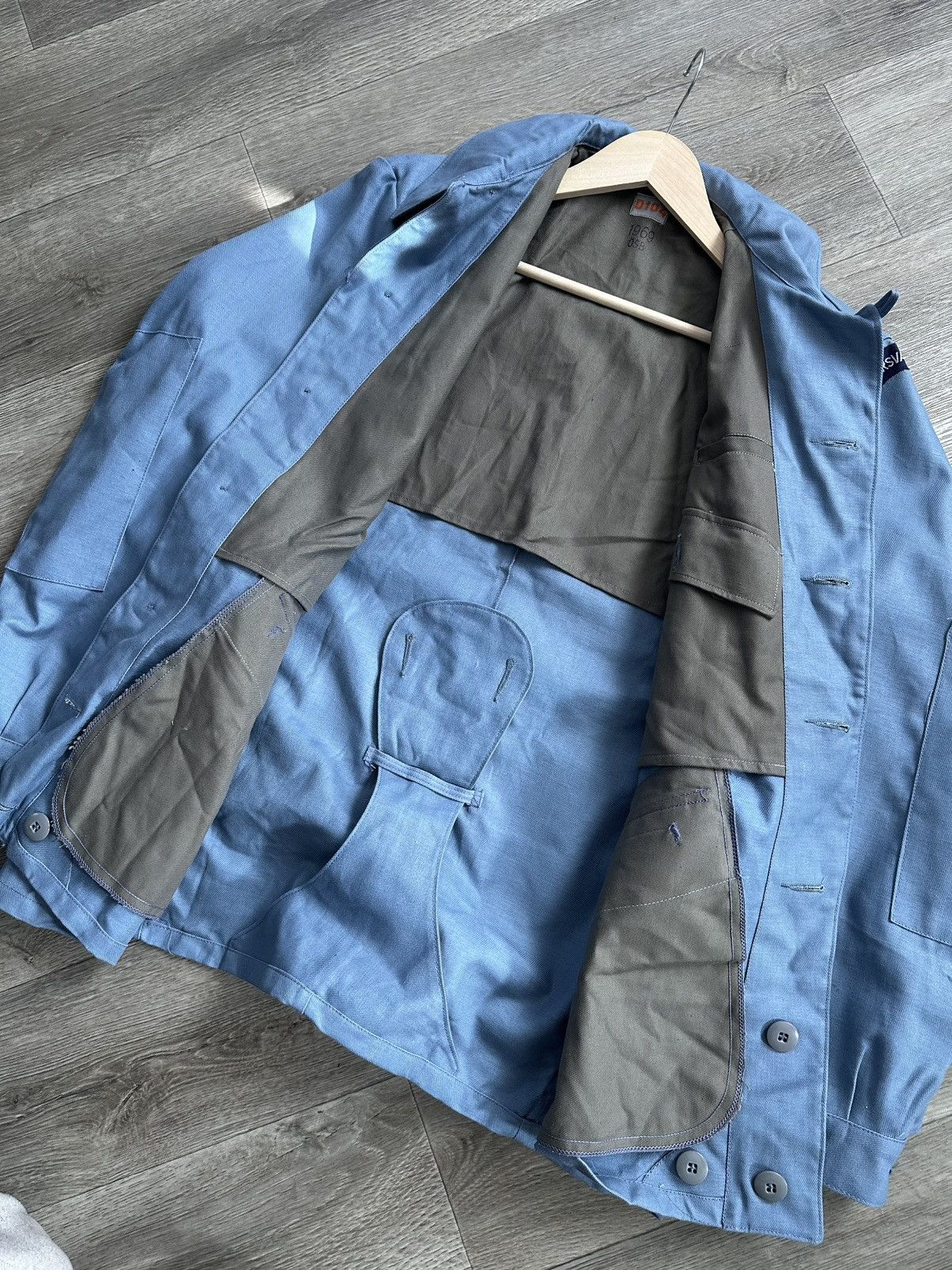 Other 🫧Vintage 1969 Swedish Civil Defence M59 Jacket Military D104 Size US L / EU 52-54 / 3 - 13 Thumbnail