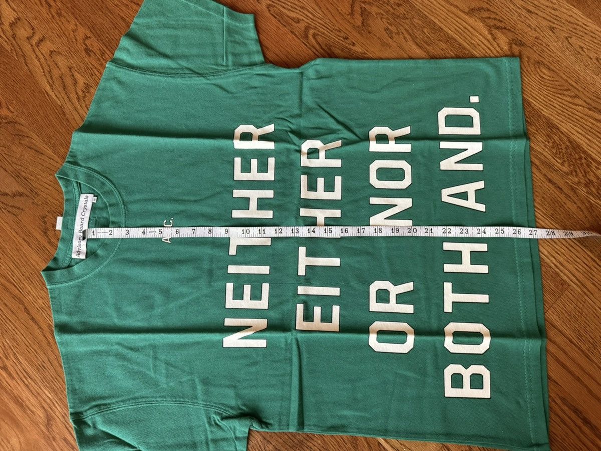 Advisory Board Crystals Medium Green Cream ABC Neither Either Or Nor Both And. Tee Size US M / EU 48-50 / 2 - 8 Thumbnail