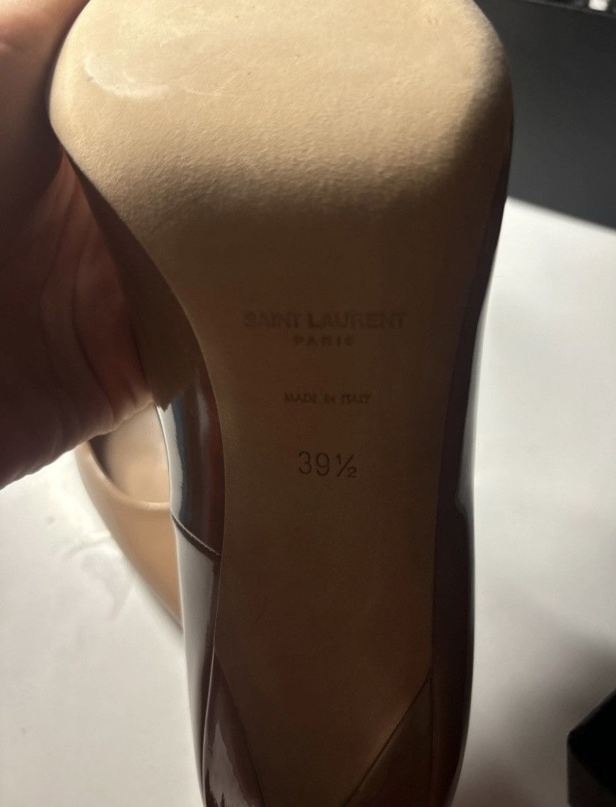 Saint Laurent Paris Anja Patent Leather Heels Size US 9.5 / IT 39.5 - 3 Thumbnail