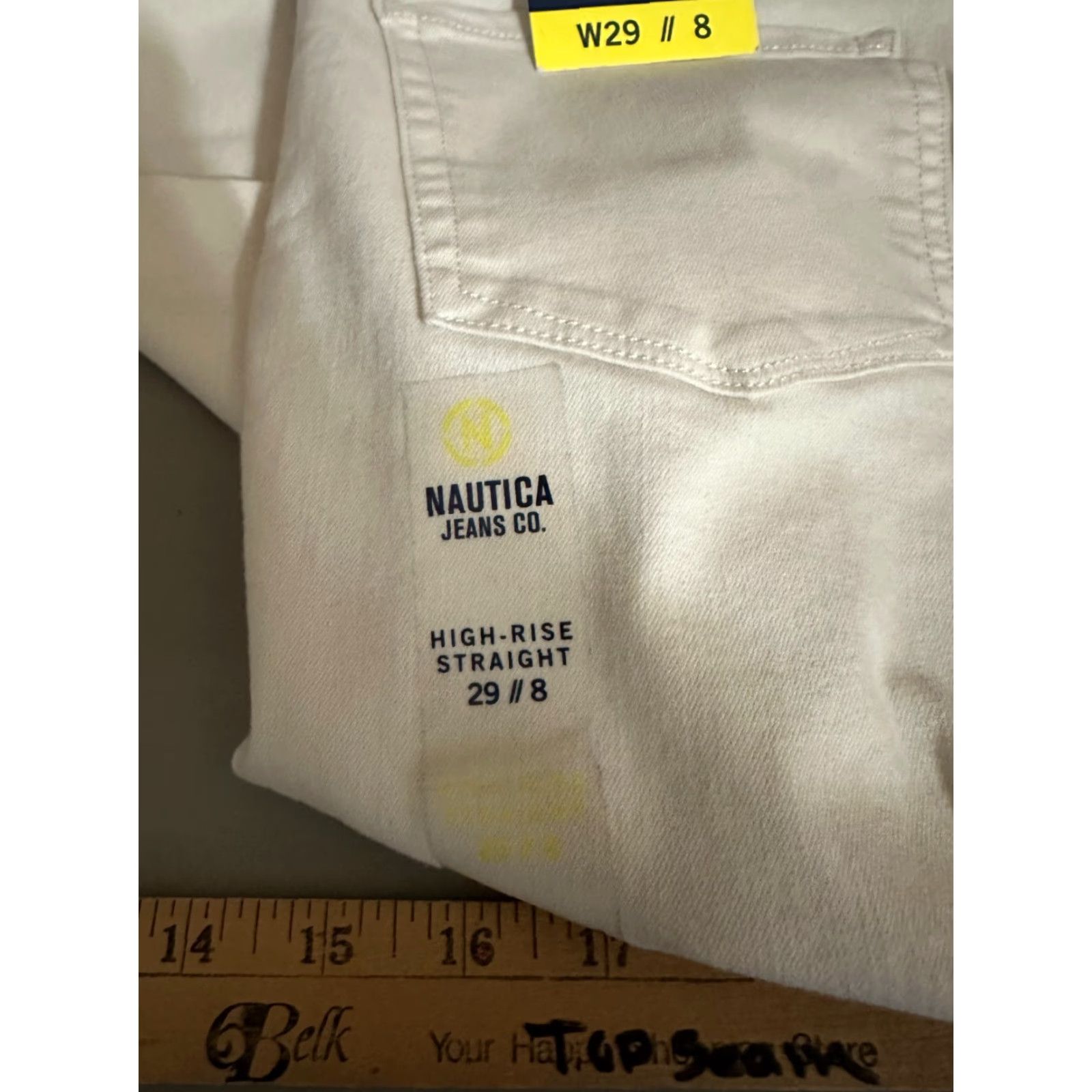 Nautica Nautica Jeans Co. Women Chino Ankle Trouser 8/29 Regular Ivory Light Shale Wash NWT Holiday Size 30" / US 8 / IT 44 - 3 Thumbnail