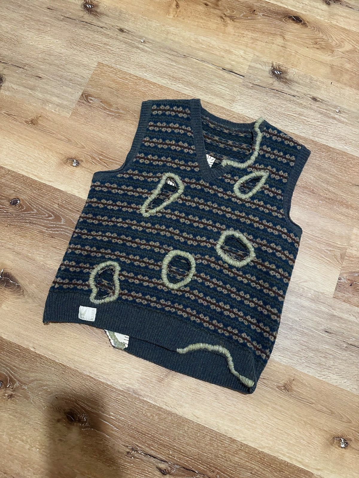 image of Rhee Studio X Moth Knit Vest Sweater in Green, Men's (Size Medium)