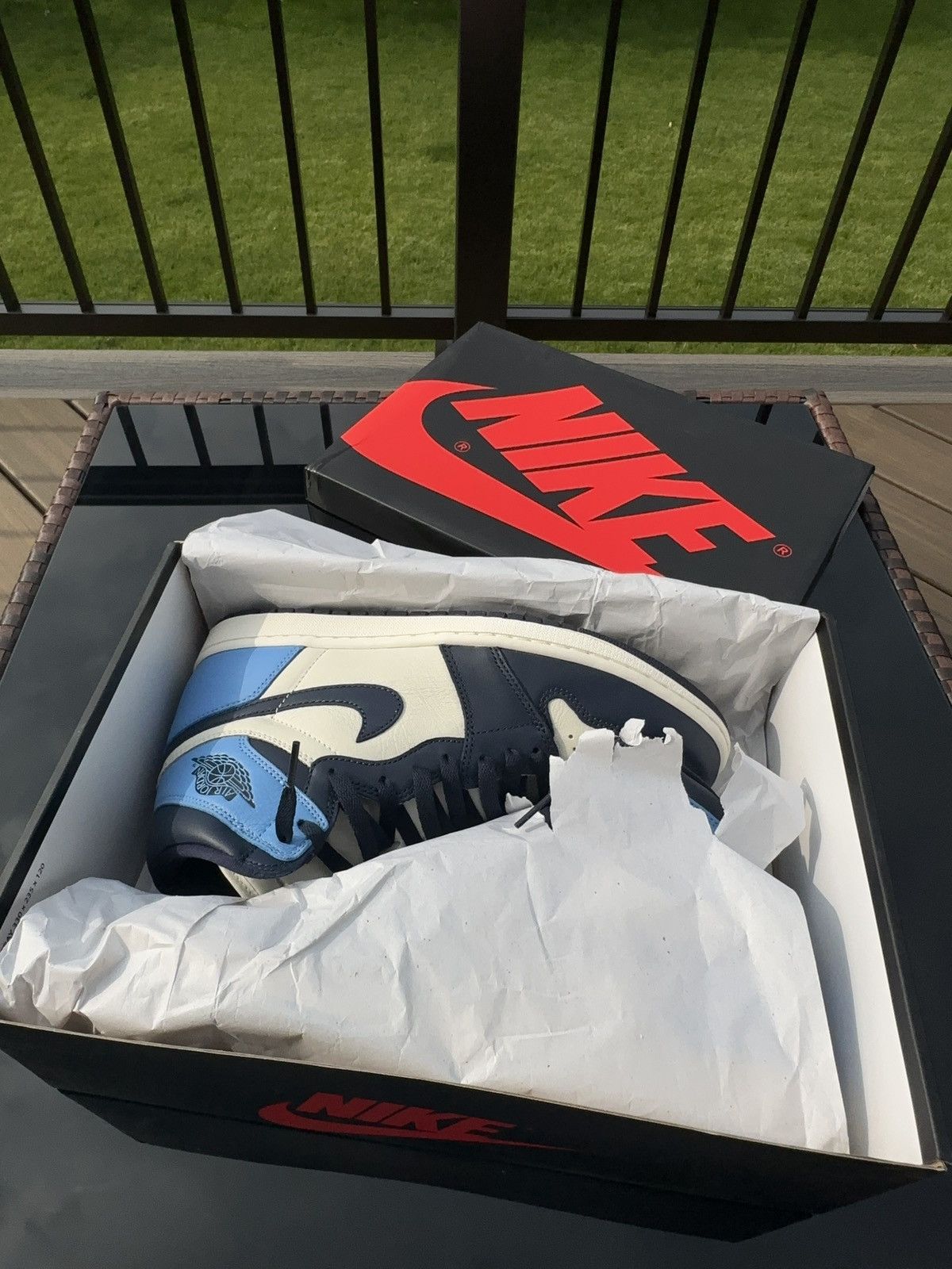 Other Air Jordan 1 Retro High OG “Obsidian/University Blue” Size US 10 / EU 43 - 6 Thumbnail