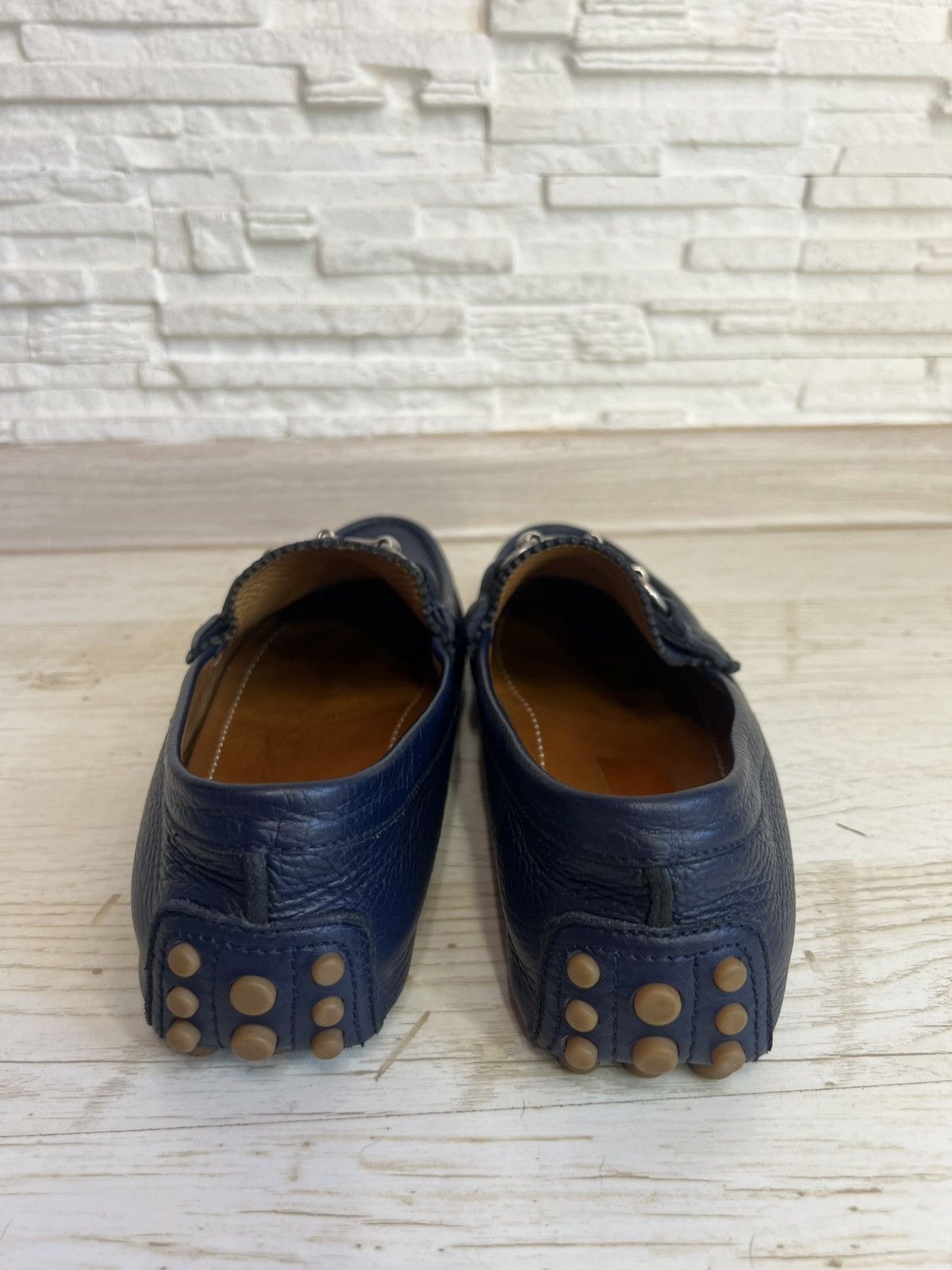 Gucci Gucci Dark Blue Leather Loafers Moccasins US 7.5 EU40.5 Size US 7.5 / EU 40-41 - 5 Thumbnail
