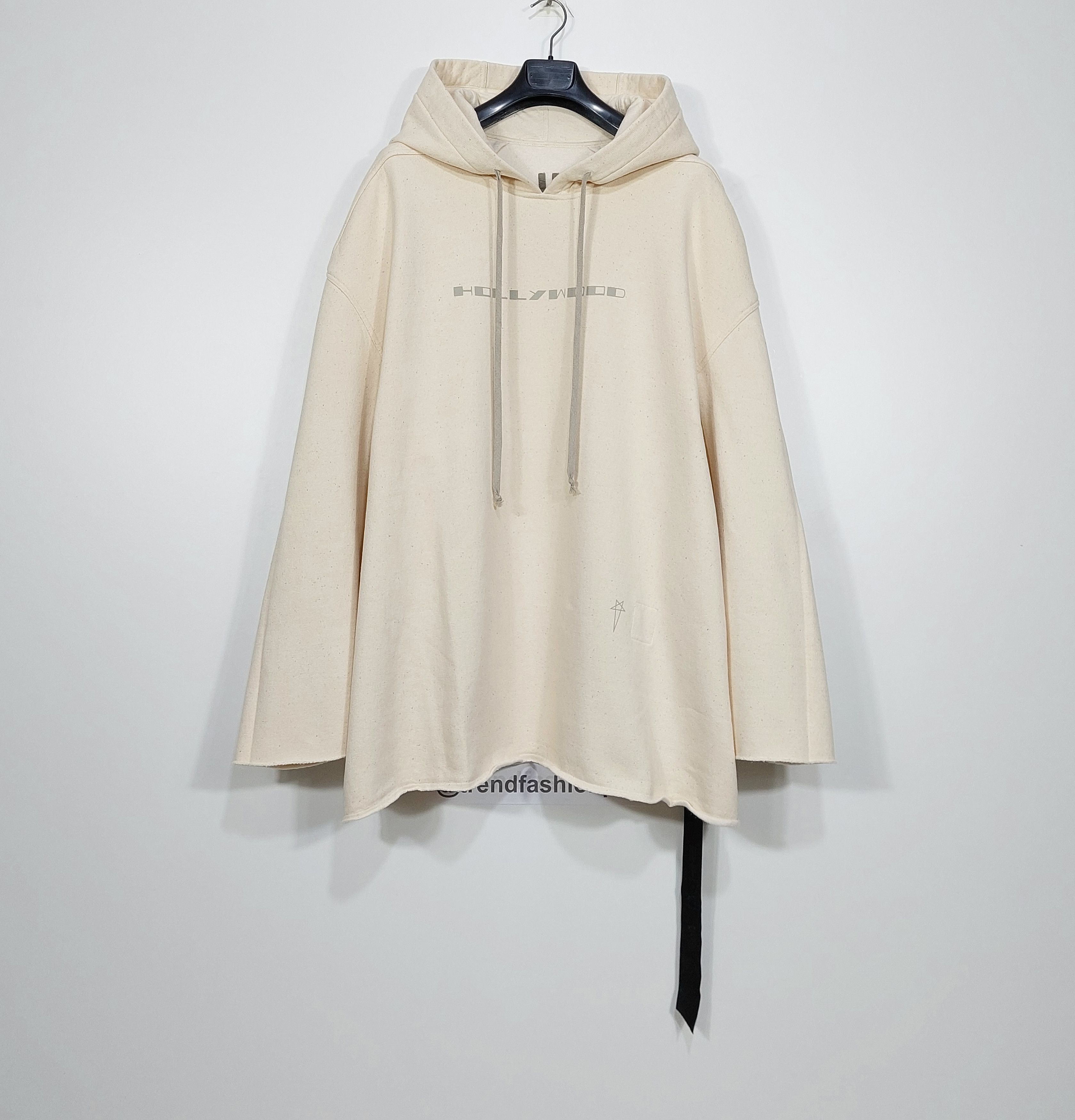 Rick Owens Drkshdw peter 'hollywood' hoodie - natural / pearl XXL Size US XXL / EU 58 / 5 - 1 Thumbnail