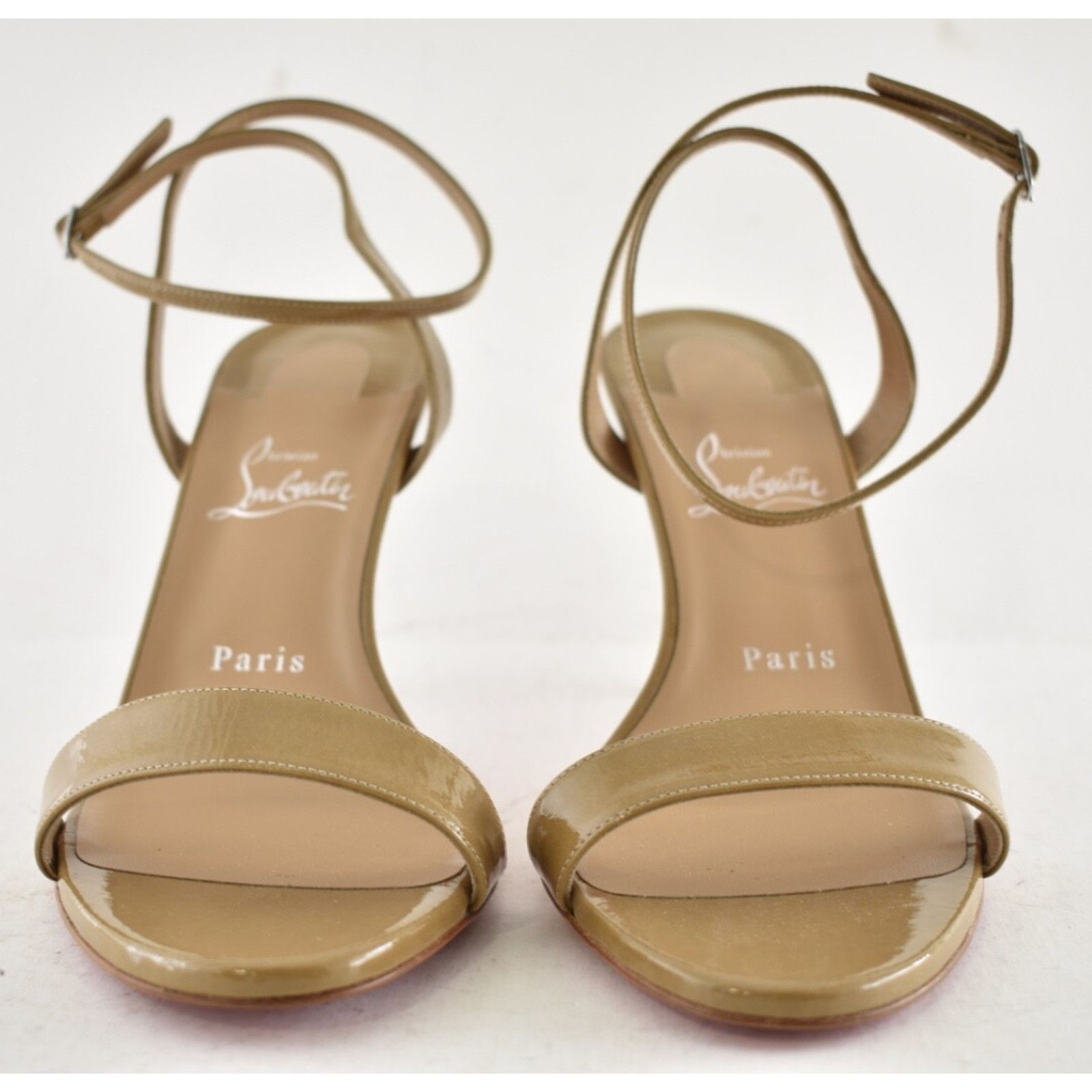 Christian Louboutin Christian Louboutin Loubigirl 85 Lionne Beige Ankle Strap Size US 7.5 / IT 37.5 - 5 Thumbnail