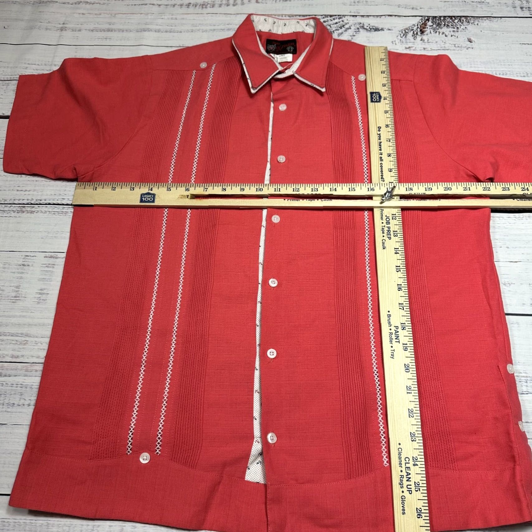 Pinko VINTAGE Kristin Modos Pink Linen Shirt Short Sleeve Button Up Relax Textured Men 38 Shirt Mens Pink Linen Short Sleeve Button-Up 38 Size US M / EU 48-50 / 2 - 2 Thumbnail