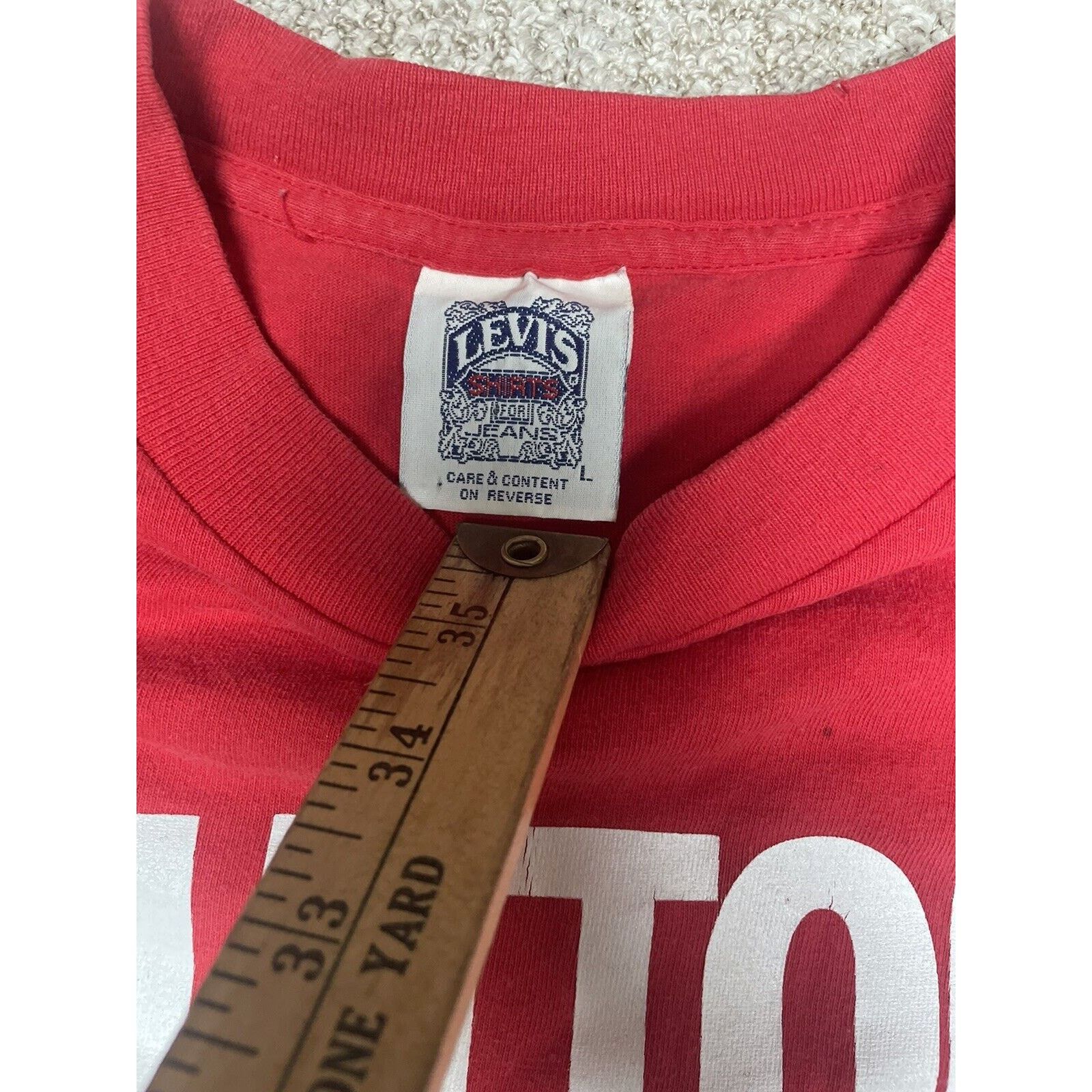 Levi's Vintage Levi’s 501 Shirt 1992- L Button Your Pants Red White Size US L / EU 52-54 / 3 - 3 Thumbnail