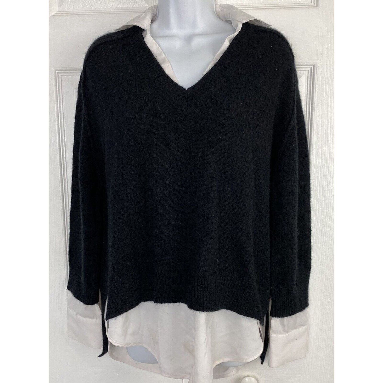 Brochu Walker Brochu Walker The Looker V Neck Wool Cashmere Sweater SZ S Size S / US 4 / IT 40 - 1 Thumbnail