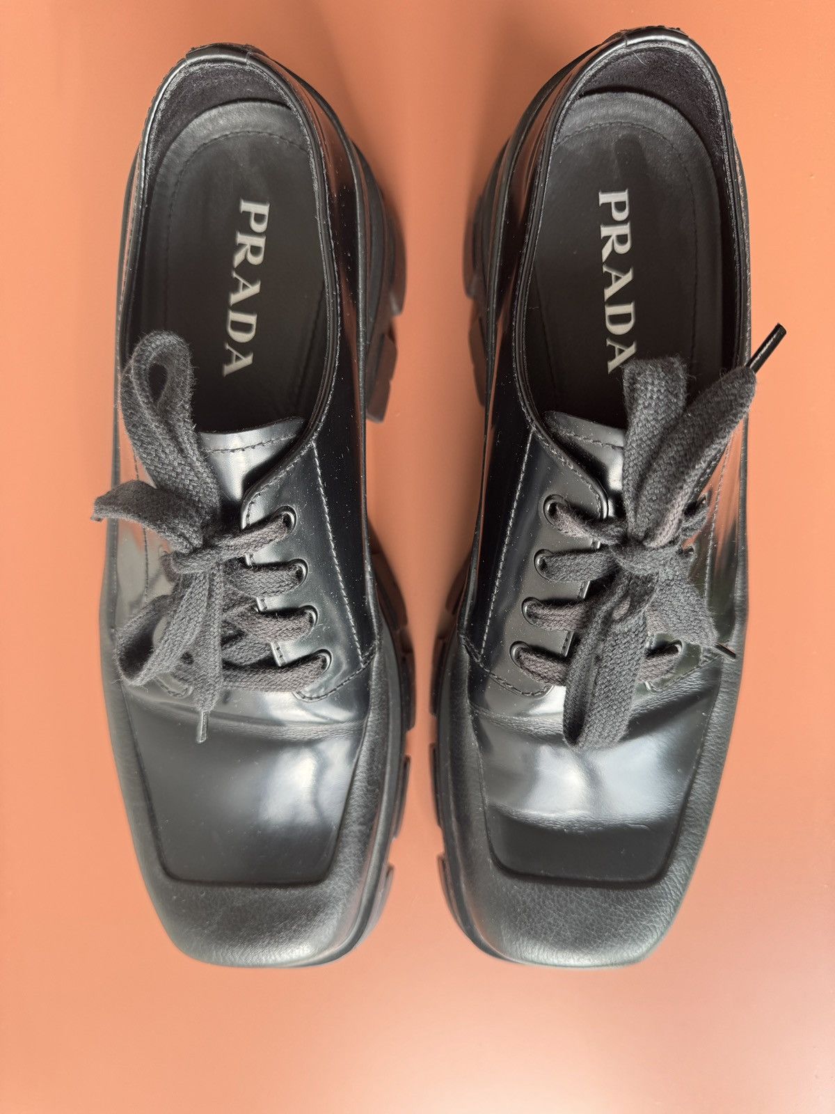 Prada Prada laced up Monolith Size US 9 / EU 42 - 2 Thumbnail