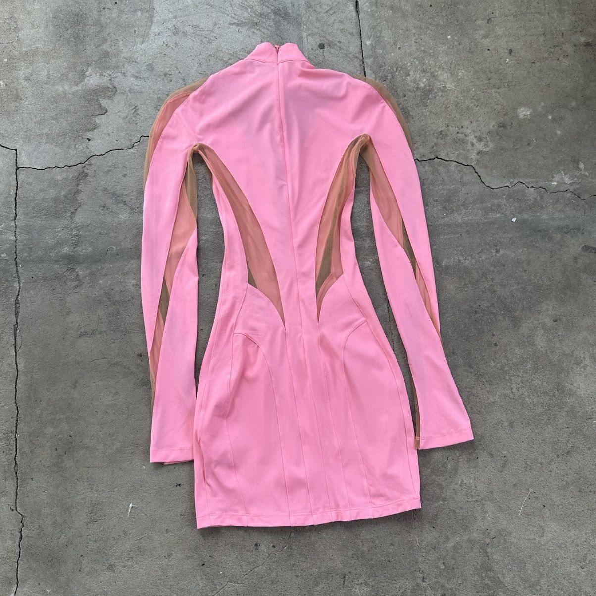 H&M × Mugler Mesh-paneled Mini Dress Size XXS / US 00 / IT 34 - 9 Thumbnail