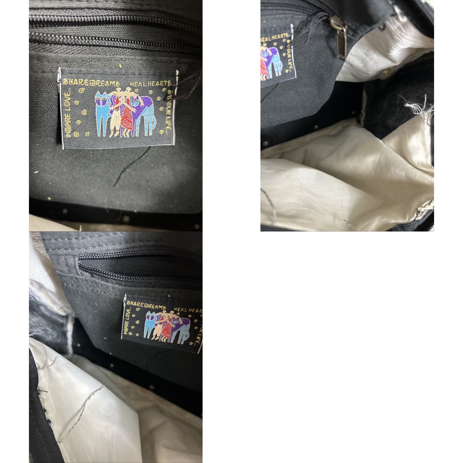 Doublet Laurel Burch Double Handle Top Zip Small Duffle Bag Cats Black 14.5x5.5x8.5 Size S / US 4 / IT 40 - 11 Thumbnail